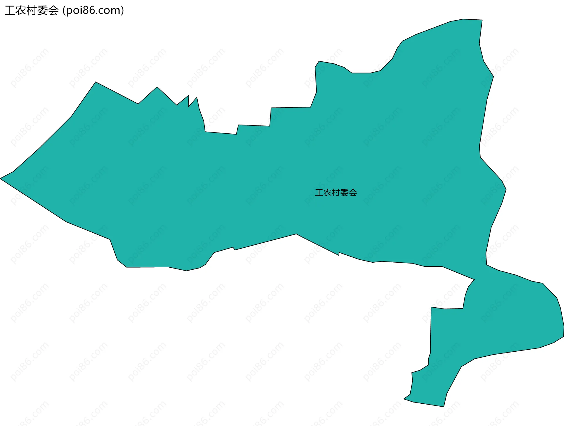 工农村委会边界地图