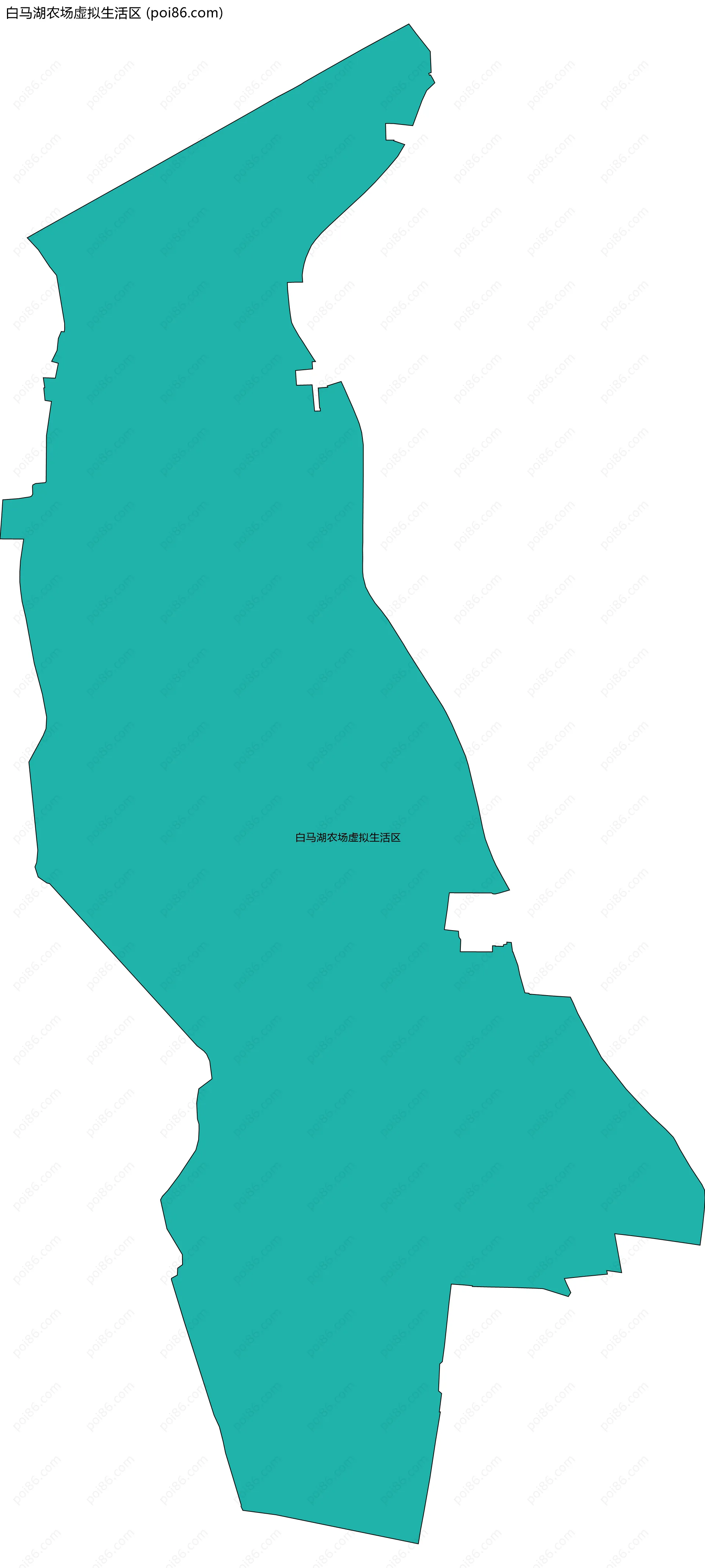 白马湖农场虚拟生活区边界地图