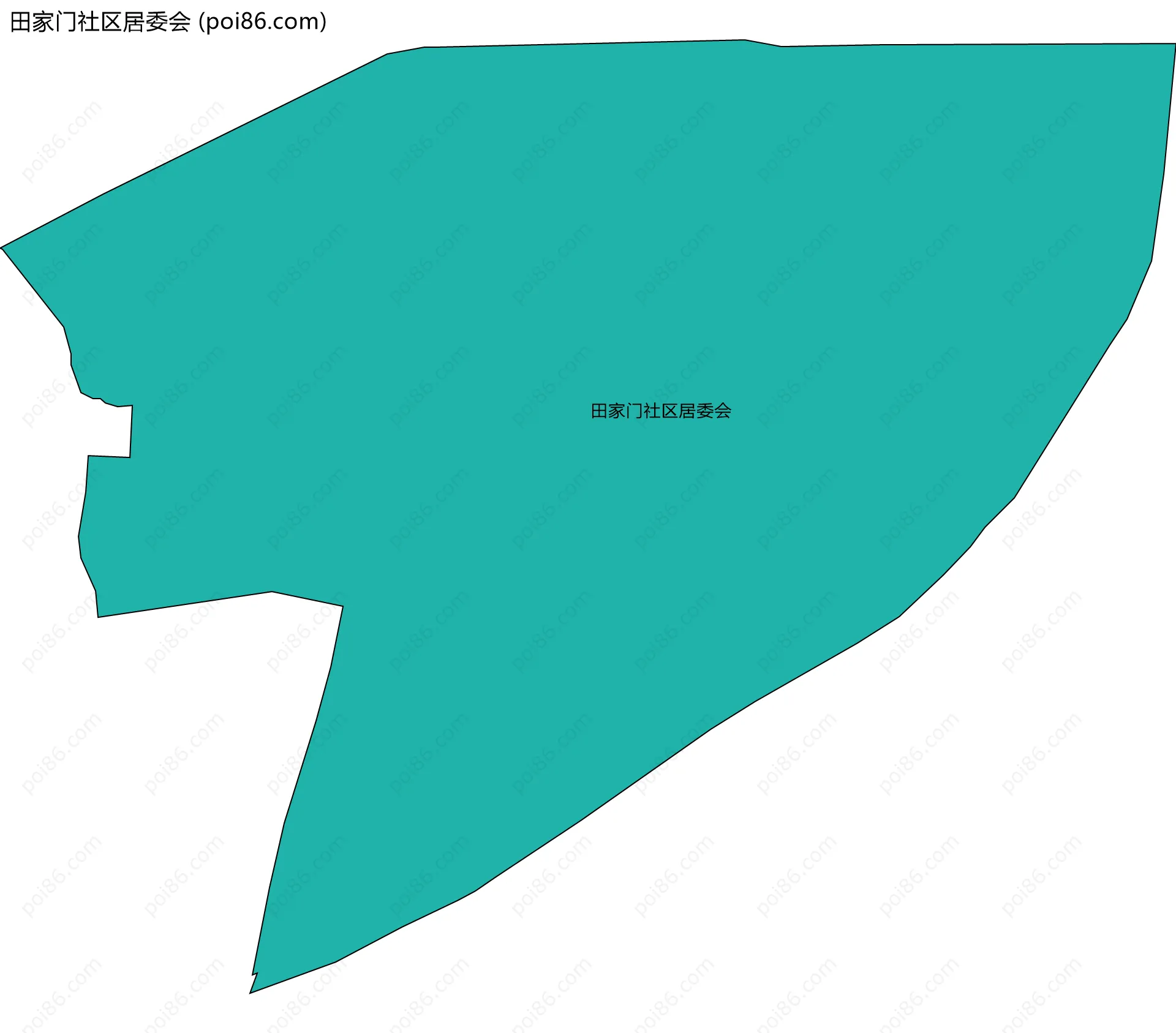 田家门社区居委会边界地图