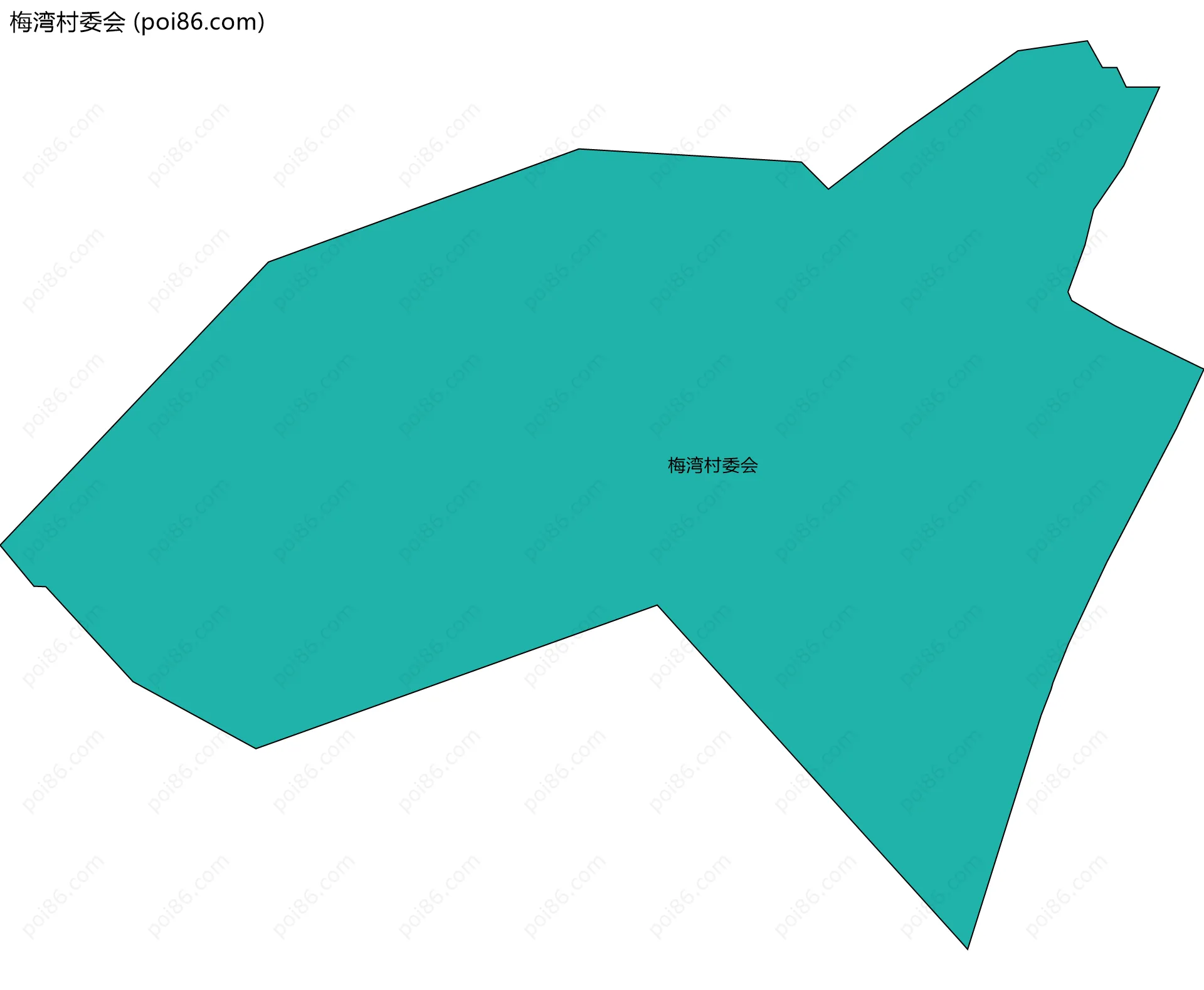 梅湾村委会边界地图