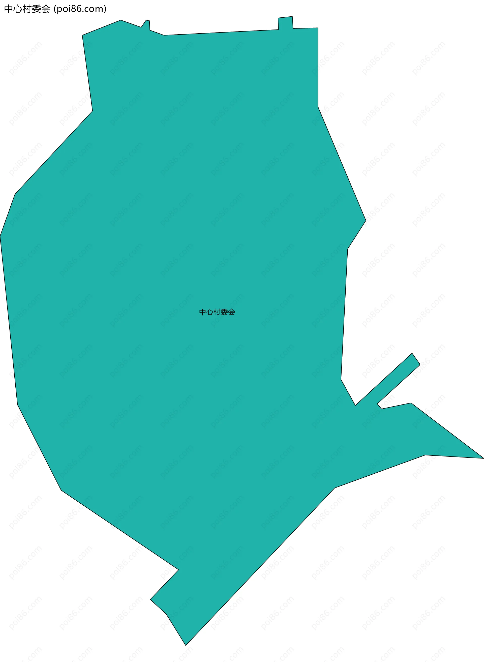 中心村委会边界地图