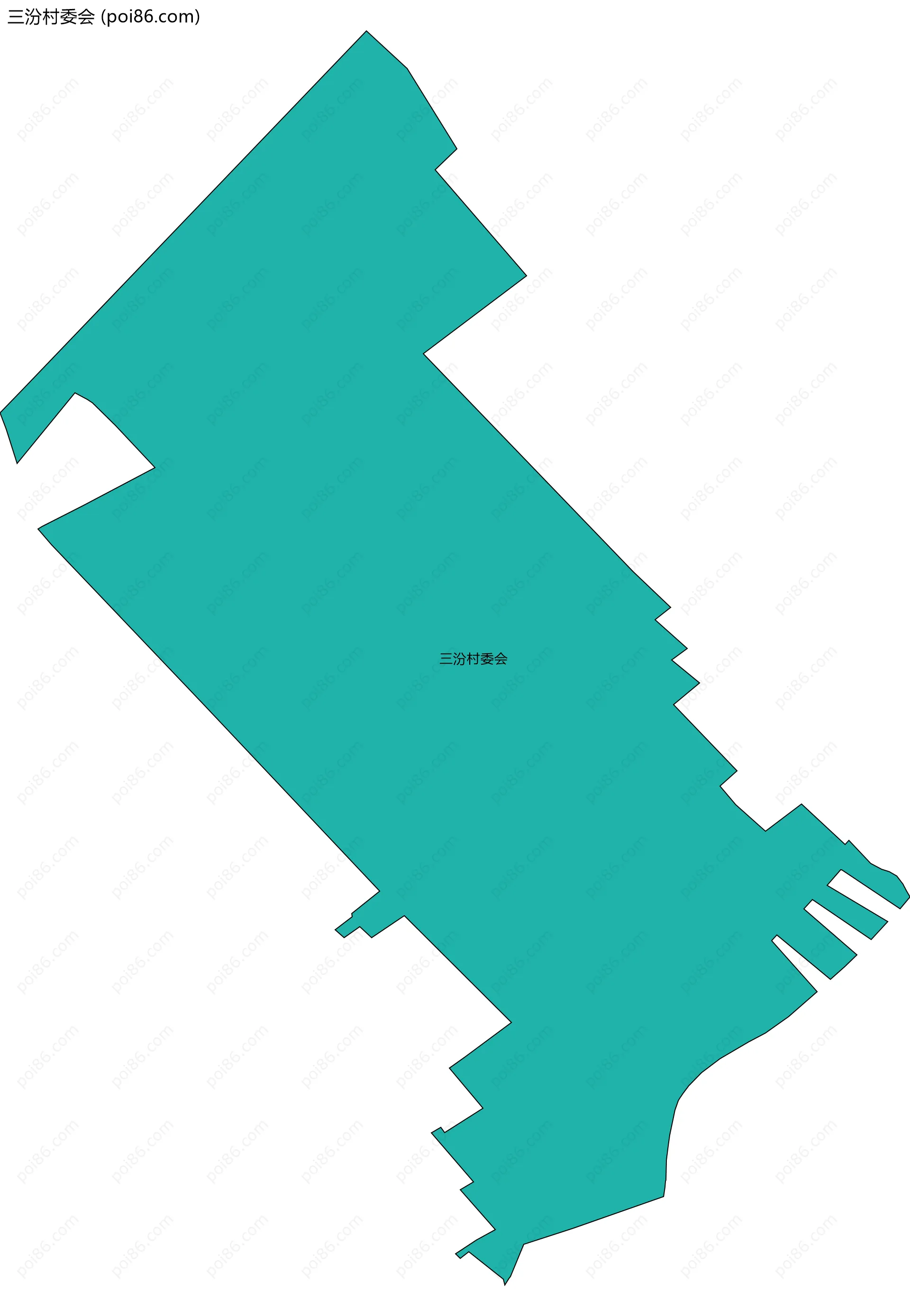 三汾村委会边界地图