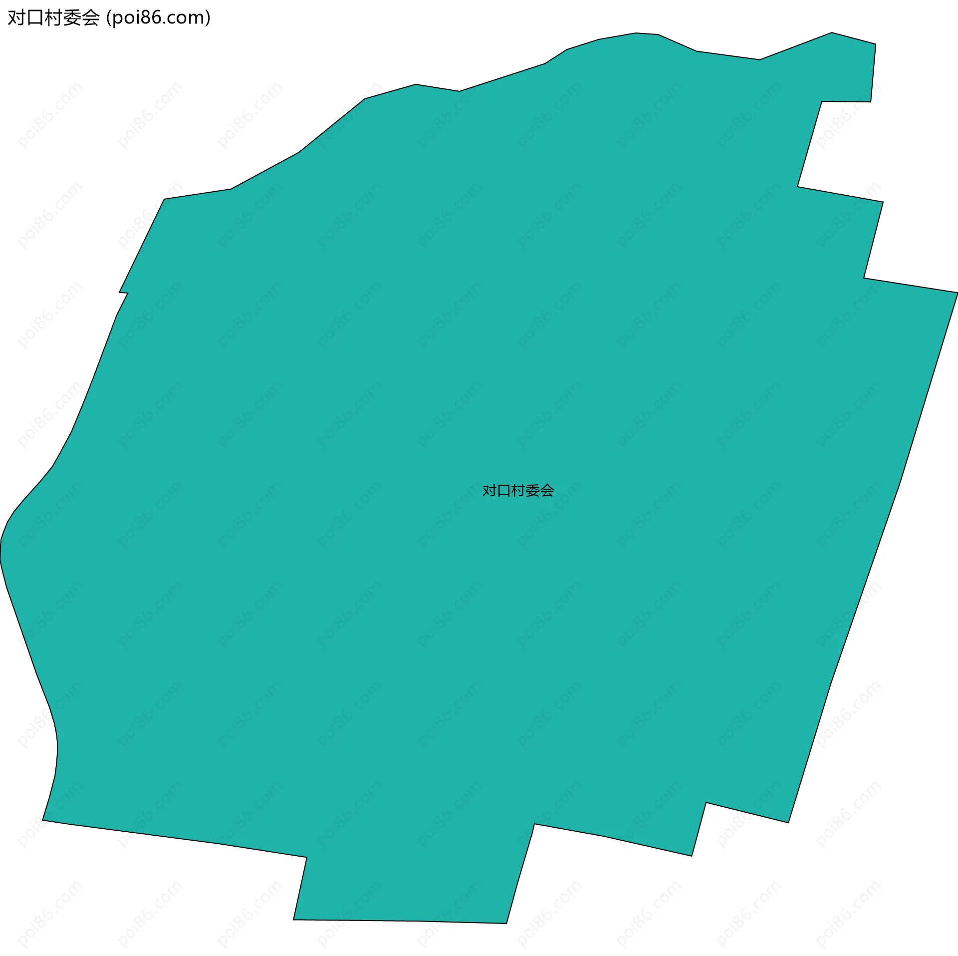 对口村委会边界地图