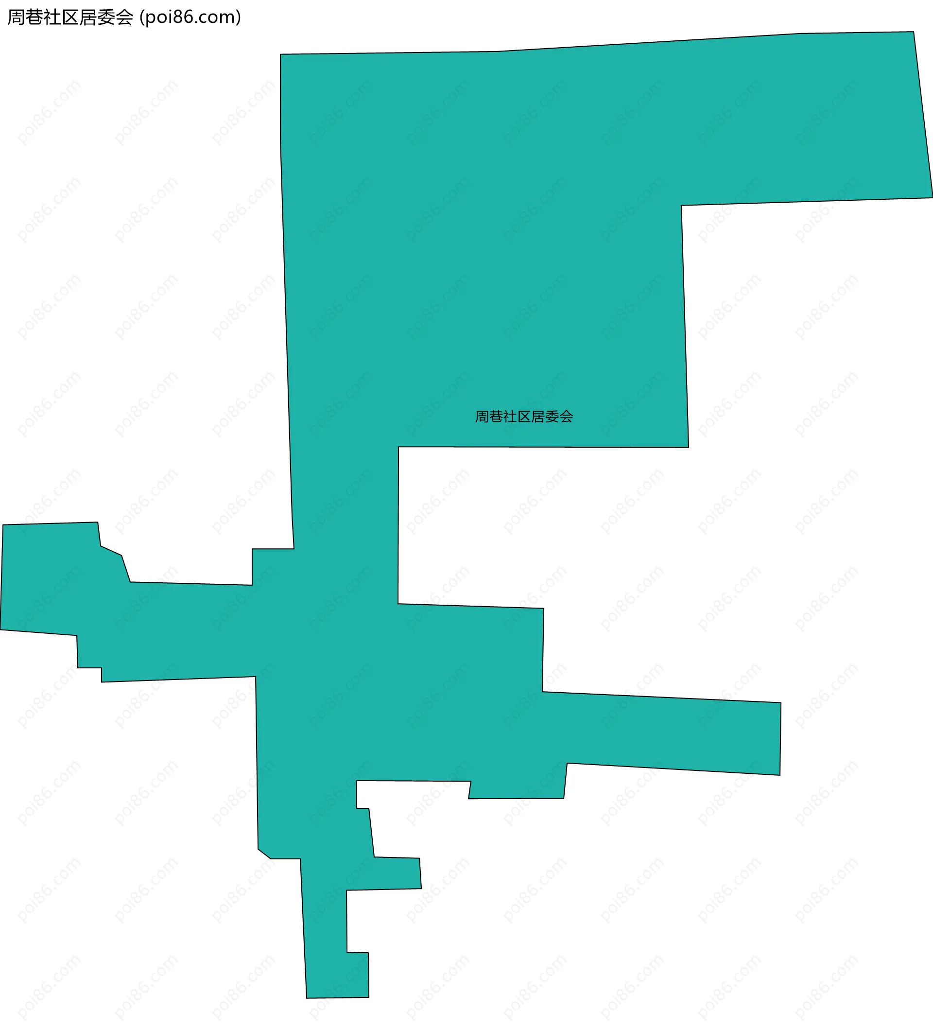 周巷社区居委会边界地图