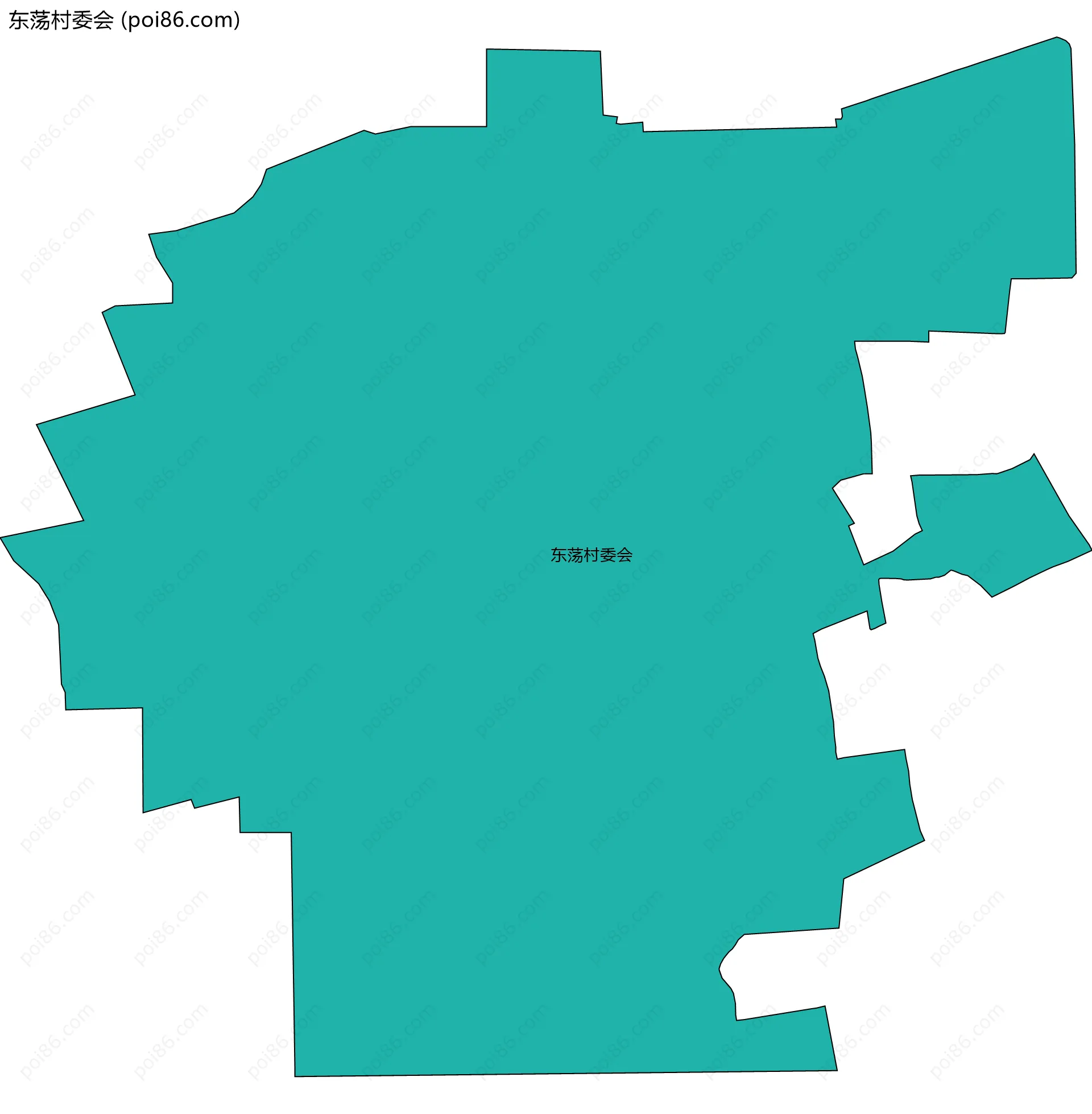 东荡村委会边界地图