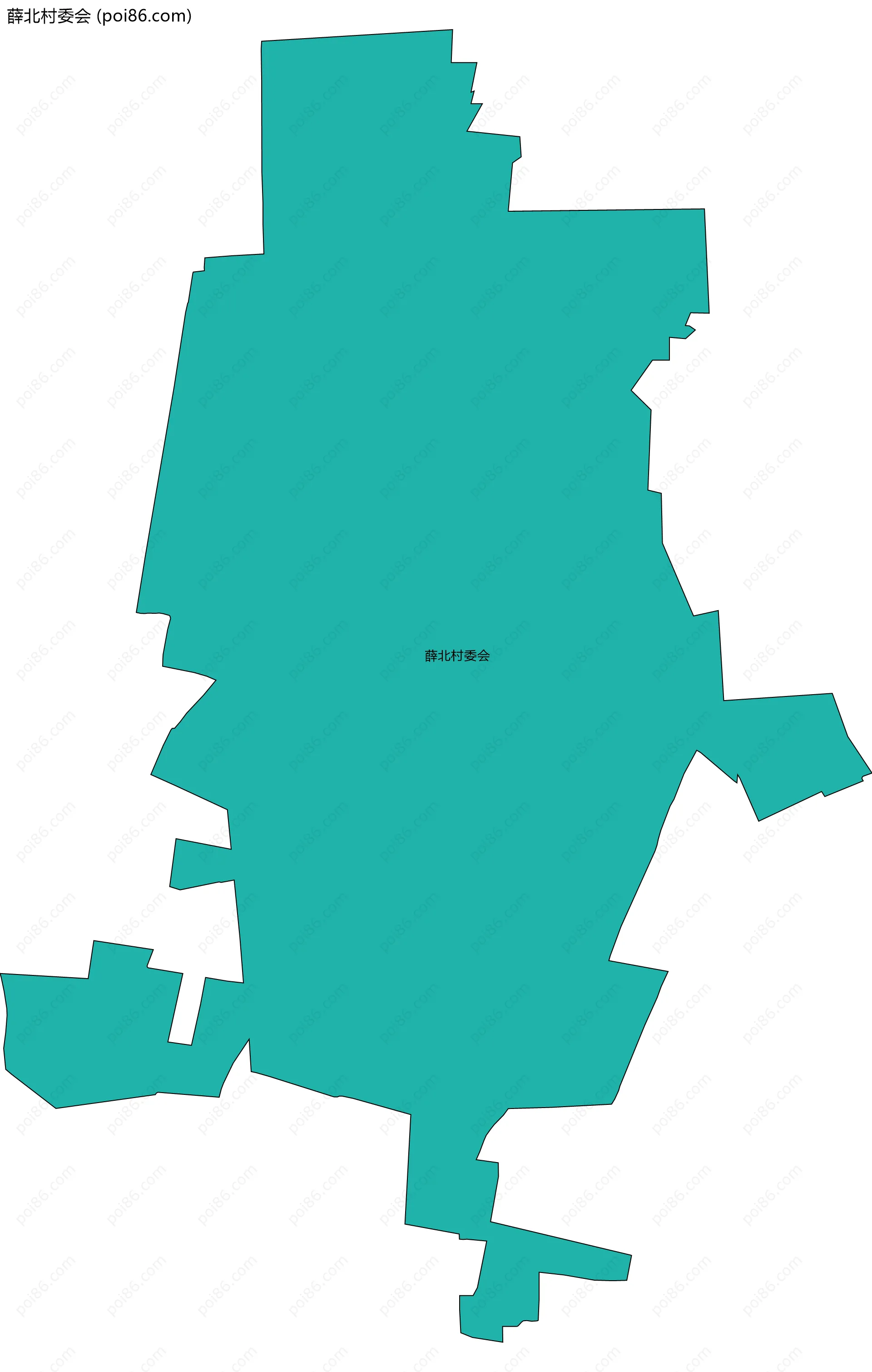 薛北村委会边界地图