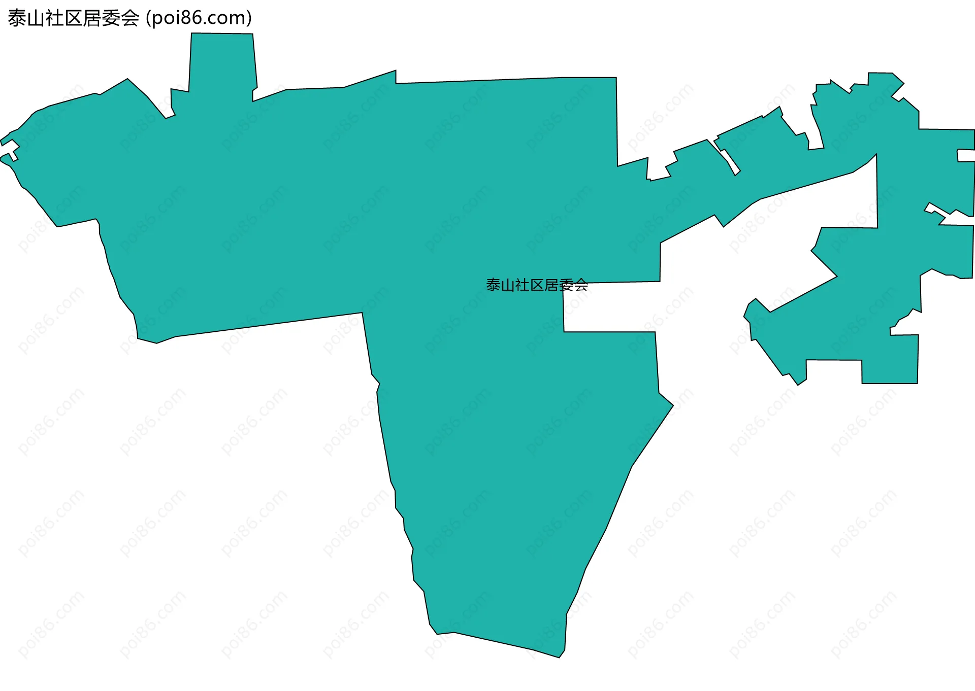 泰山社区居委会边界地图