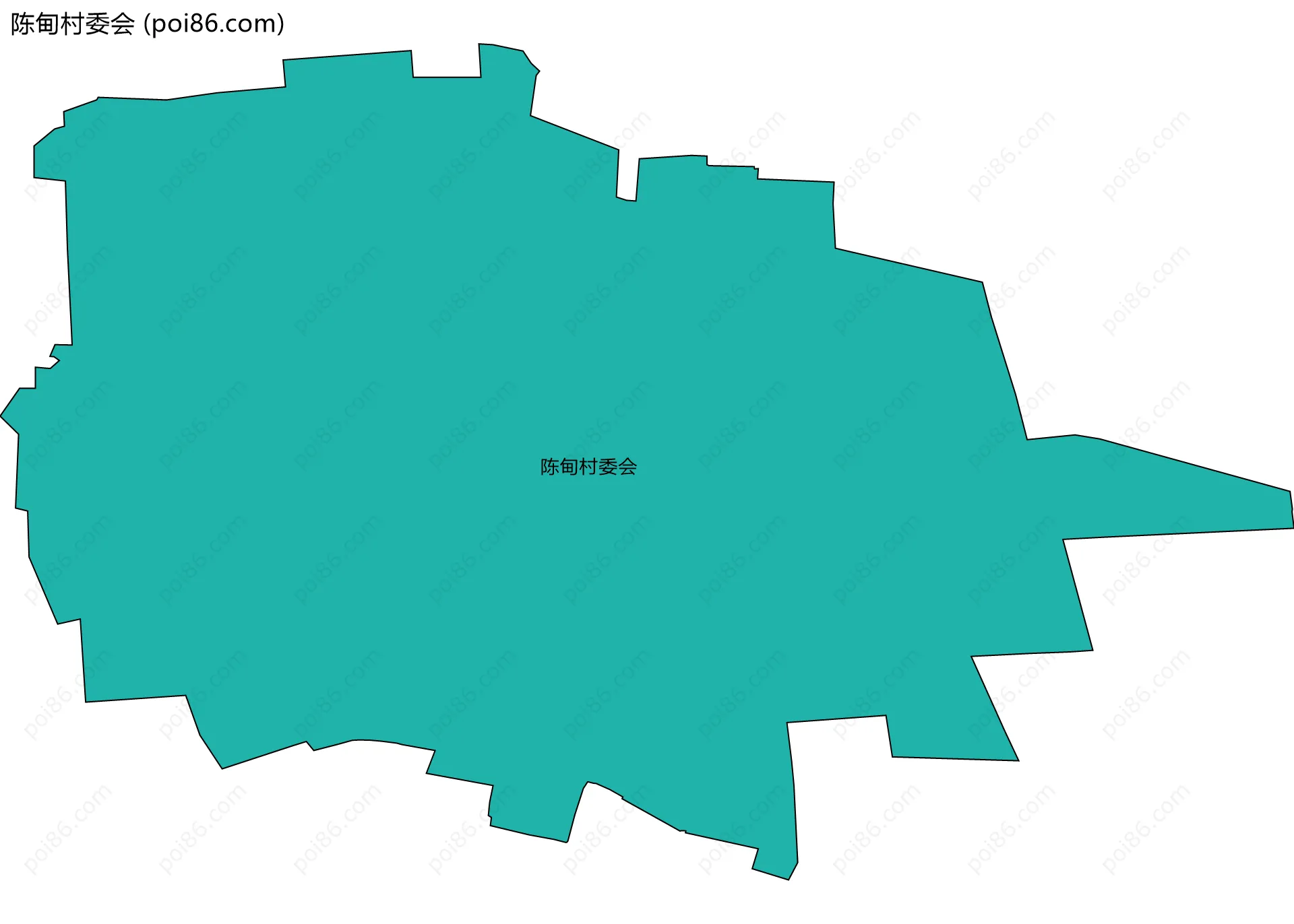 陈甸村委会边界地图