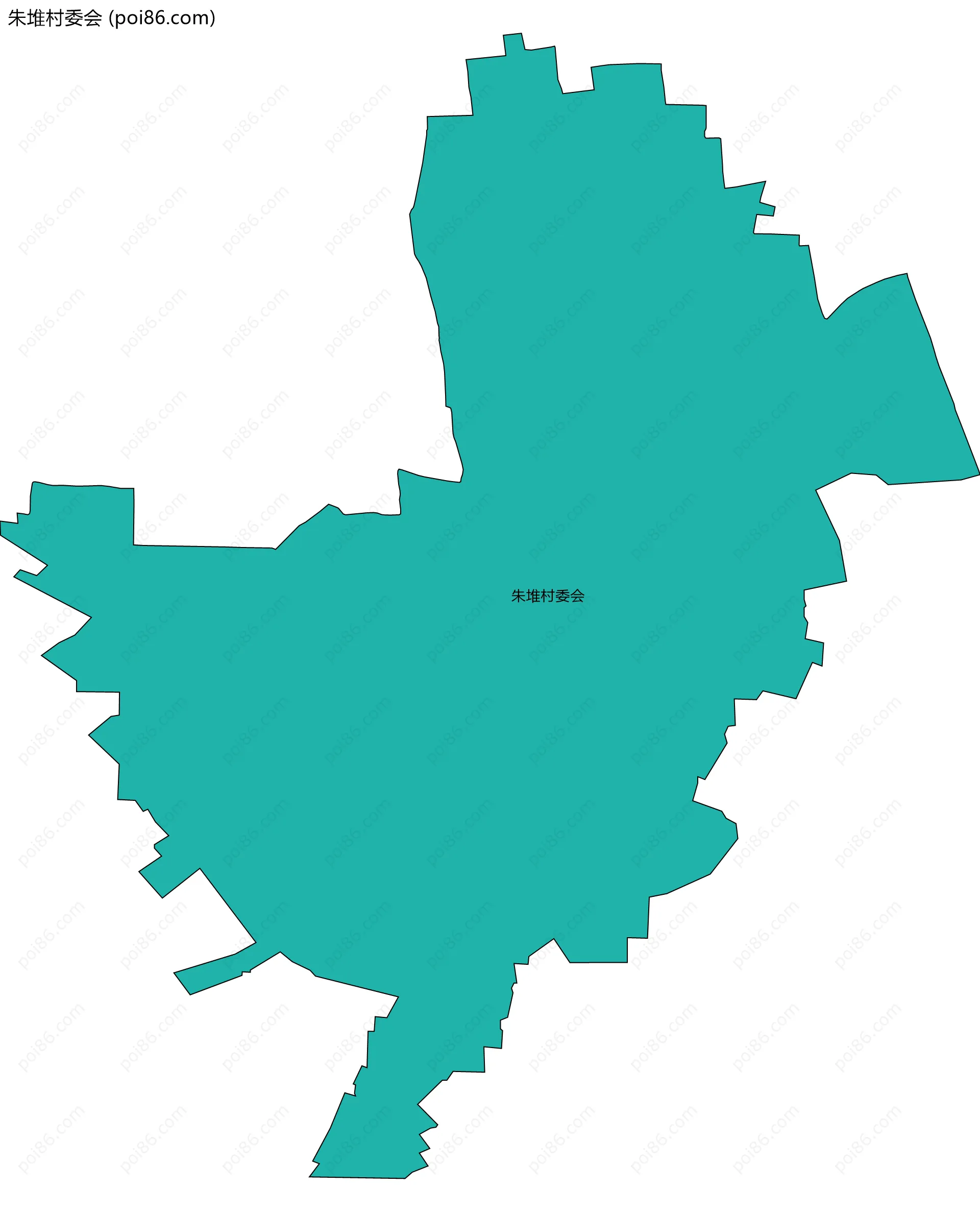 朱堆村委会边界地图