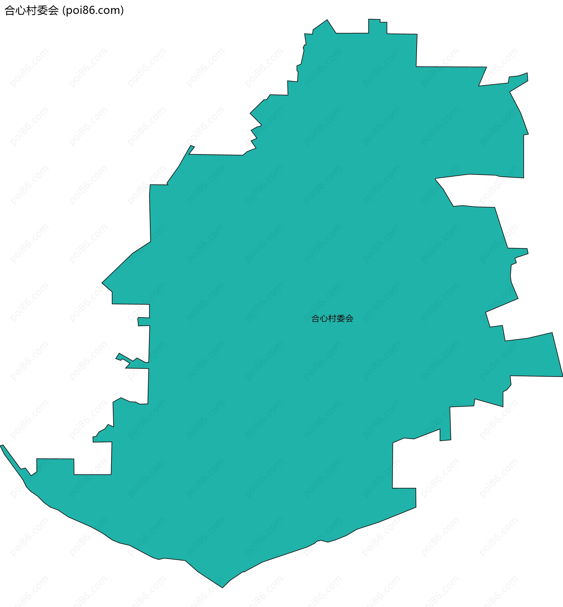 合心村委会边界地图