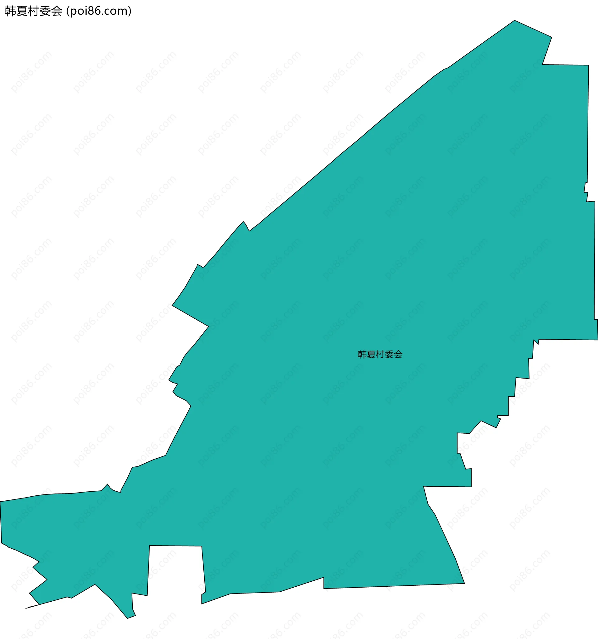 韩夏村委会边界地图