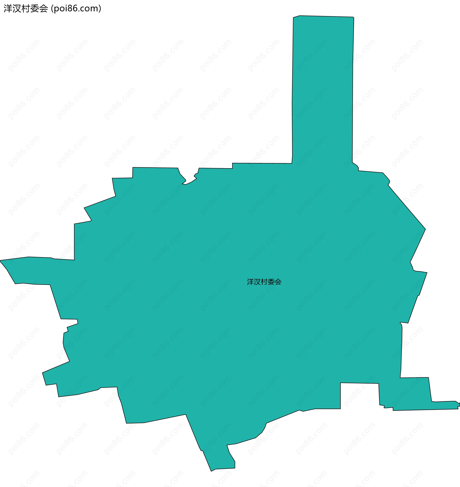 洋汊村委会边界地图