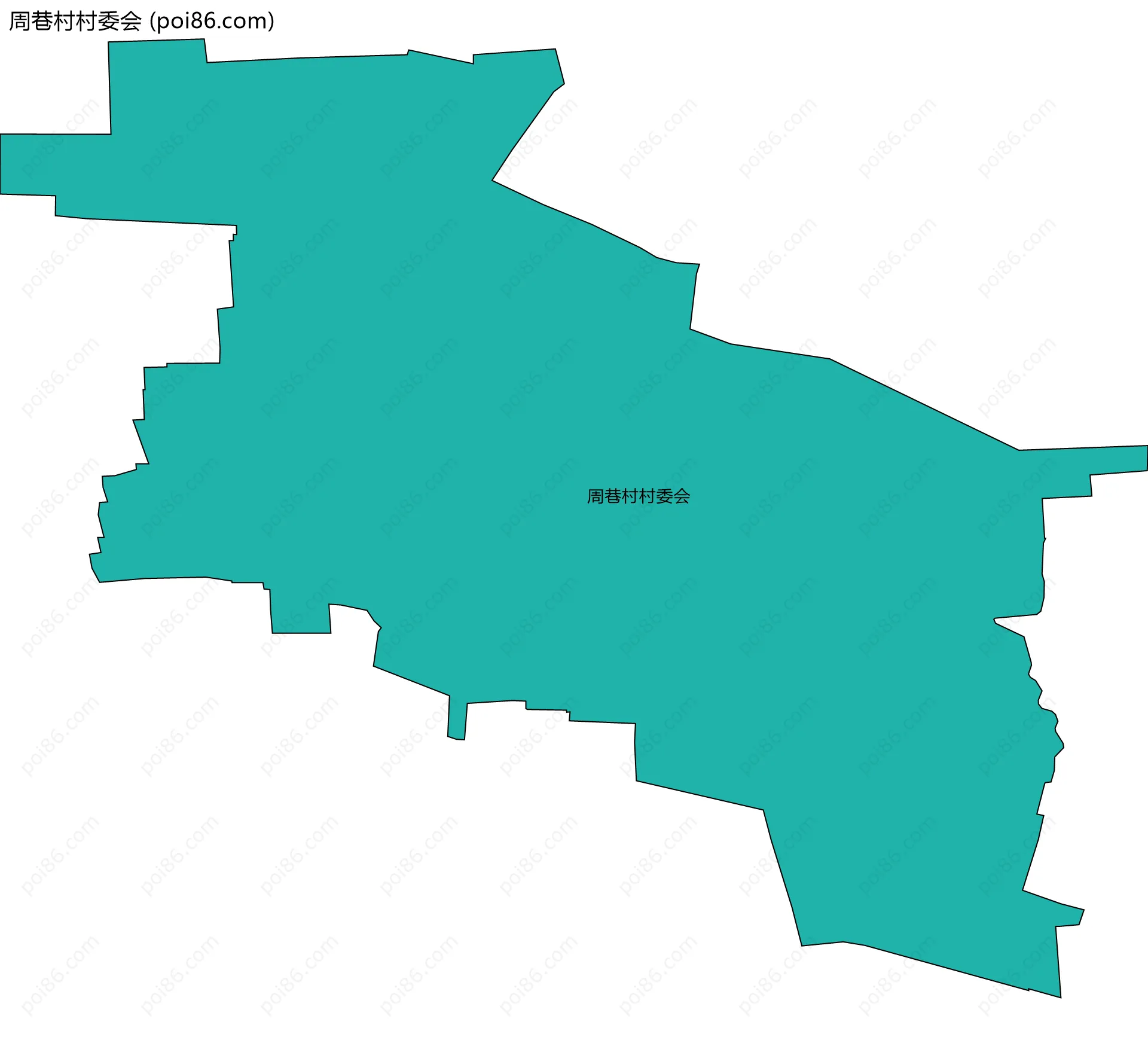 周巷村村委会边界地图