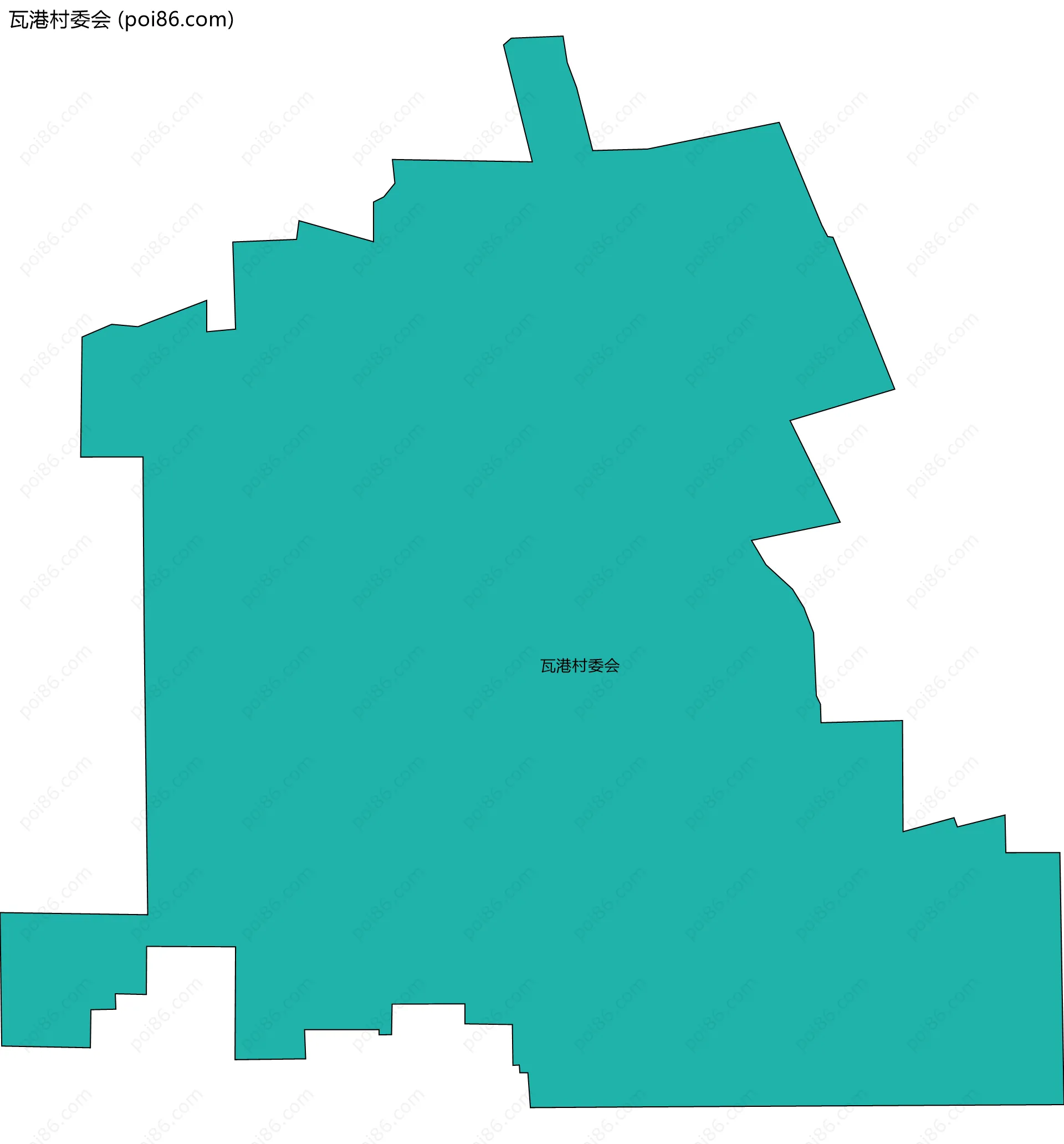 瓦港村委会边界地图