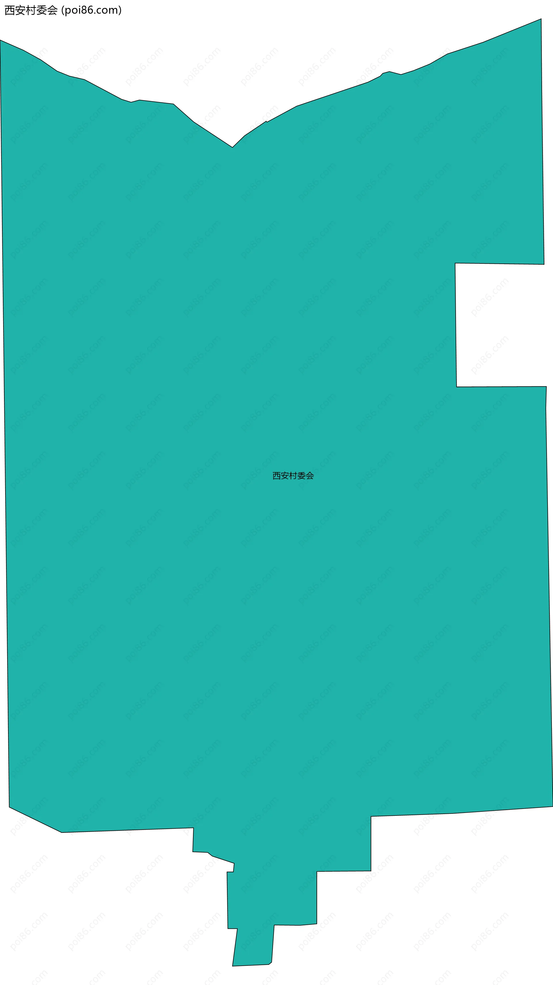 西安村委会边界地图