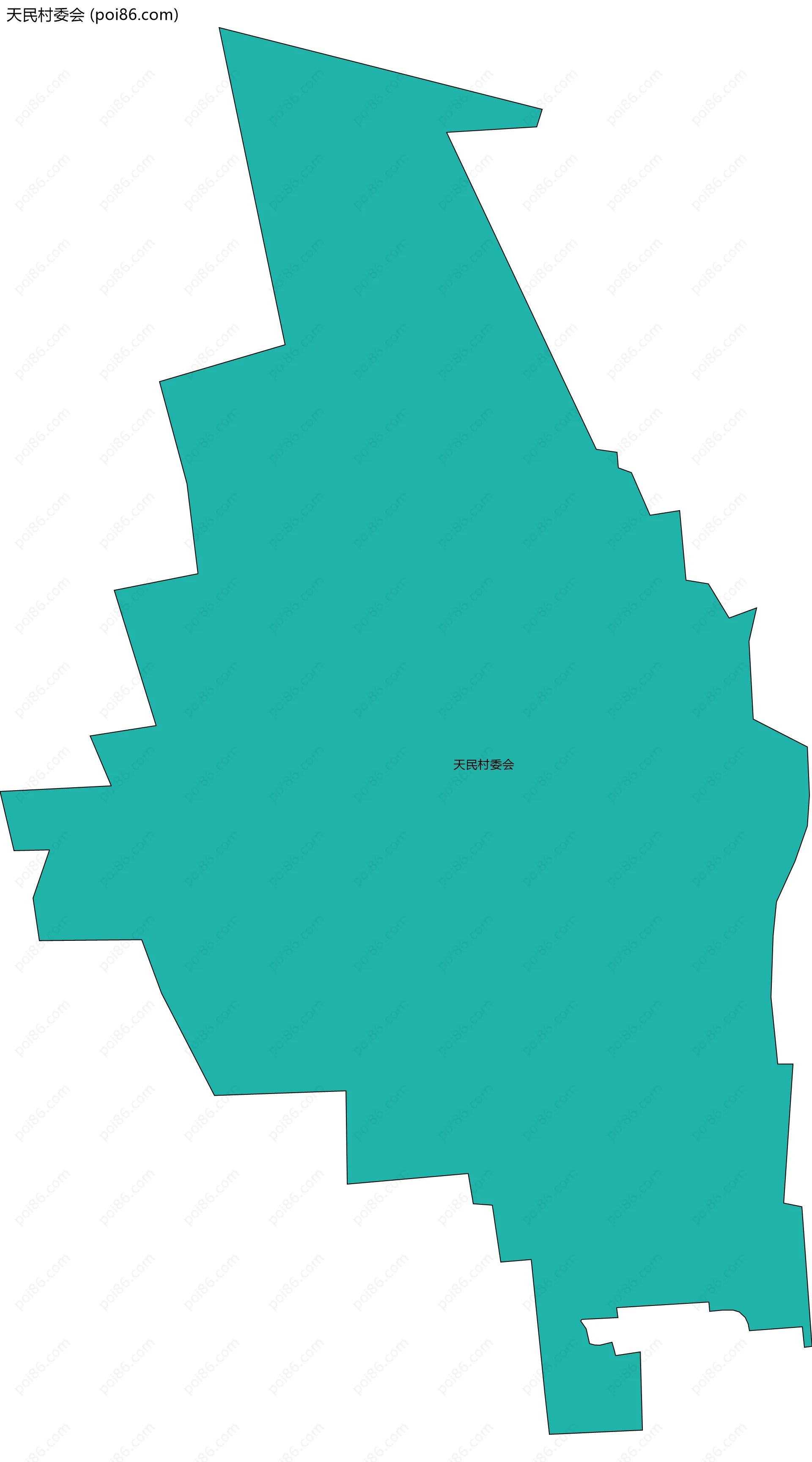 天民村委会边界地图