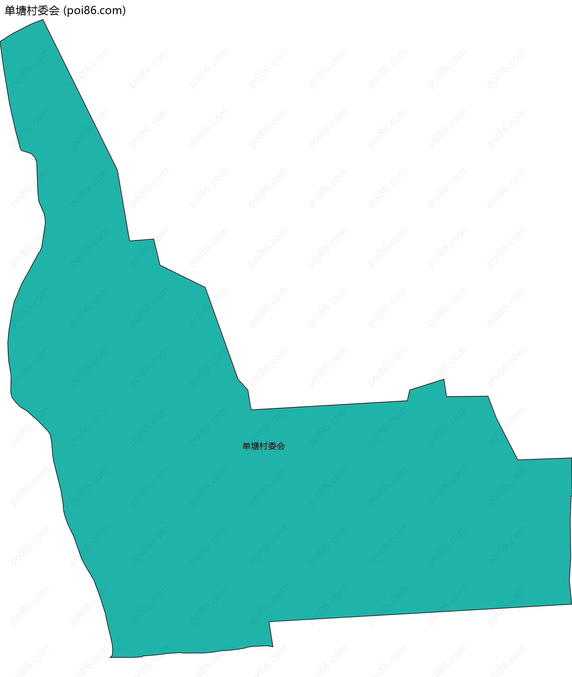 单塘村委会边界地图