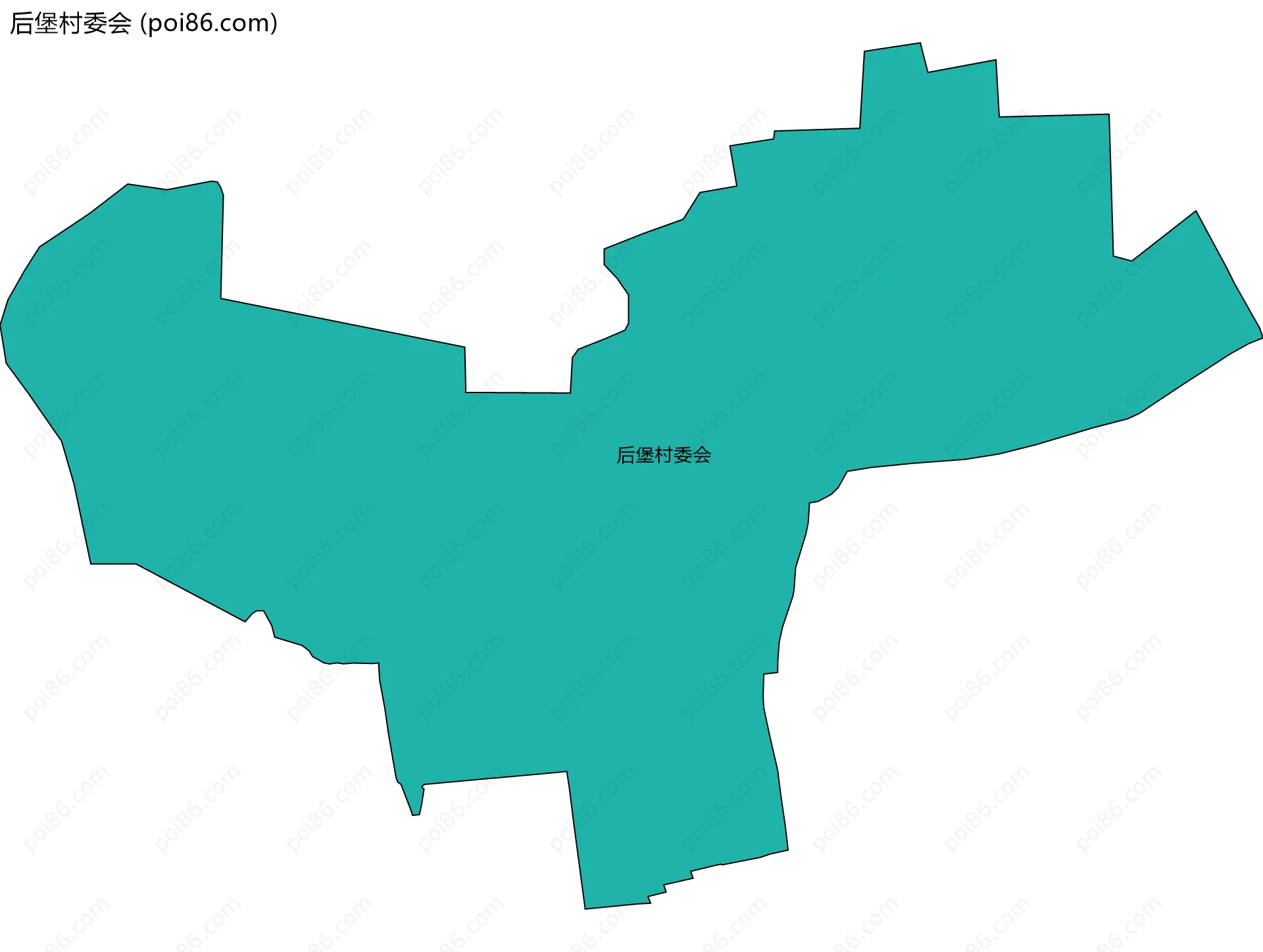 后堡村委会边界地图