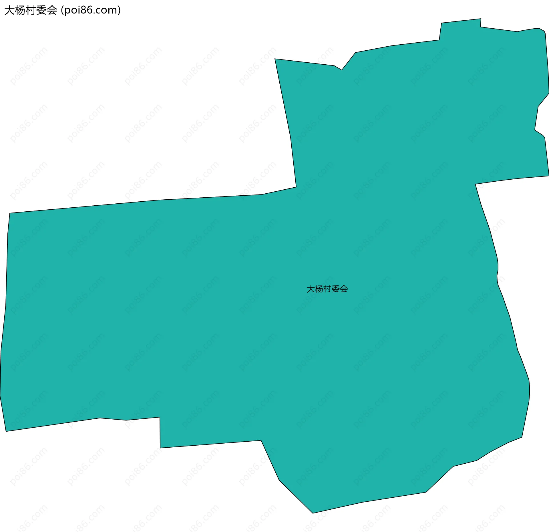 大杨村委会边界地图