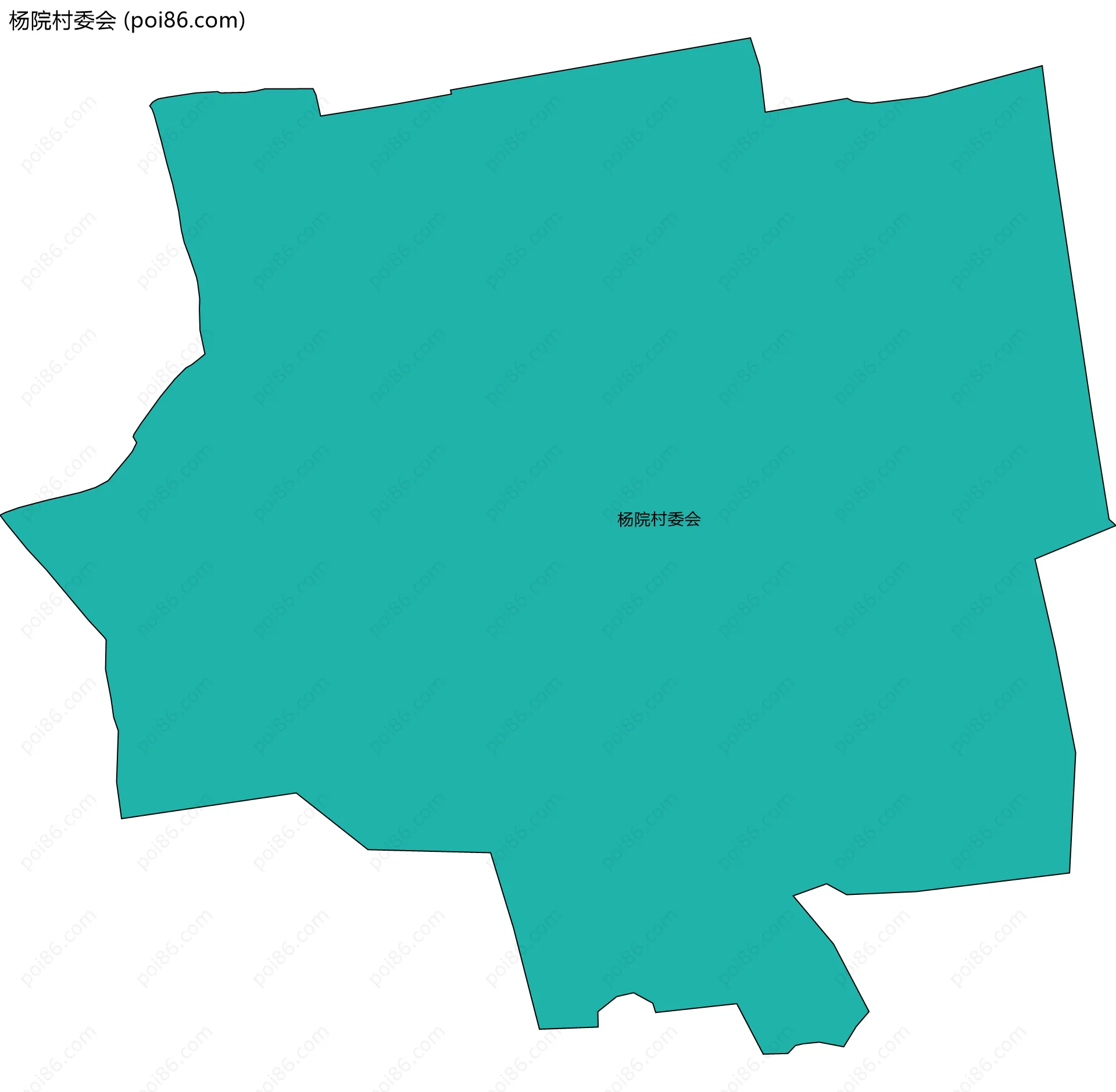 杨院村委会边界地图