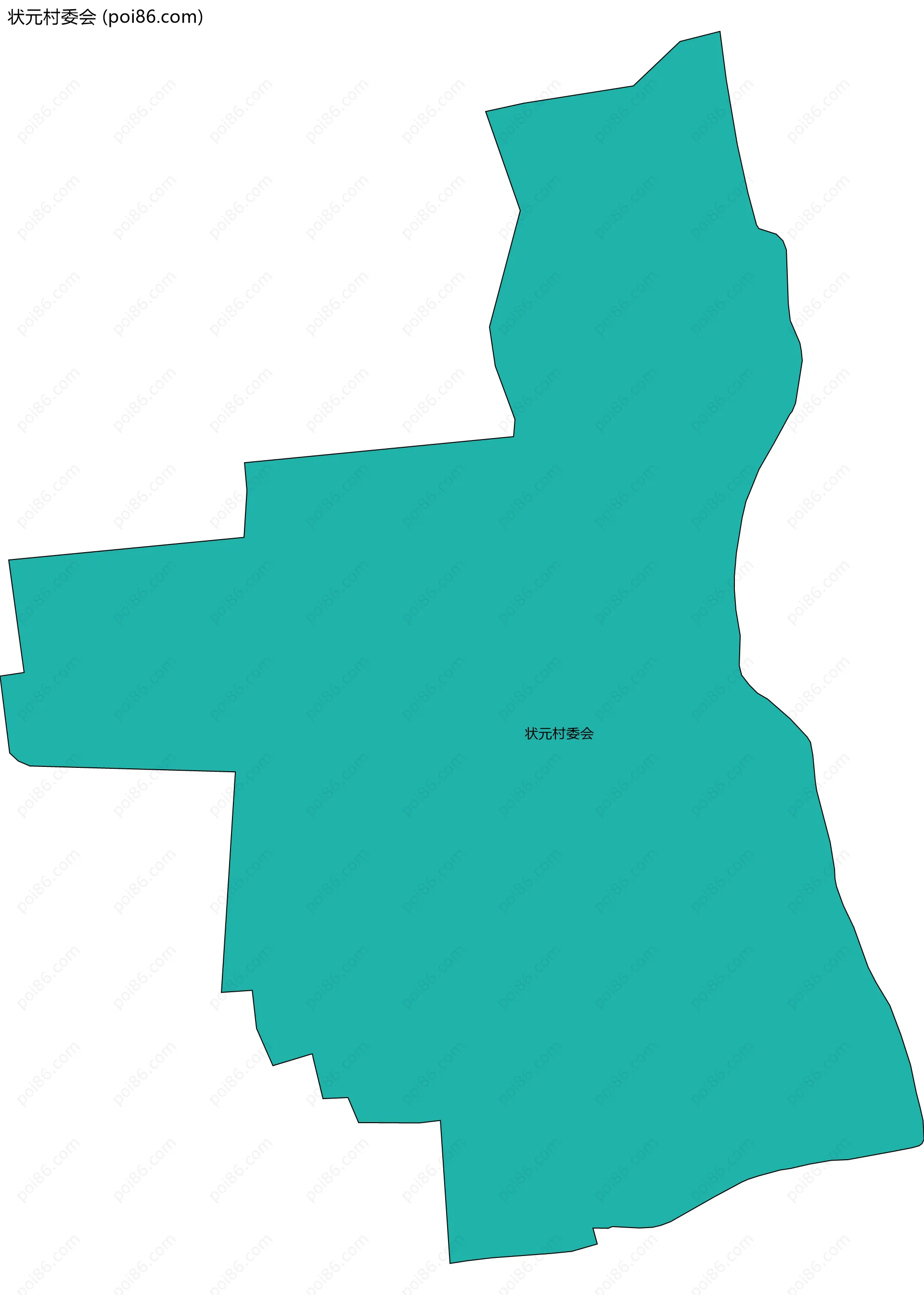 状元村委会边界地图