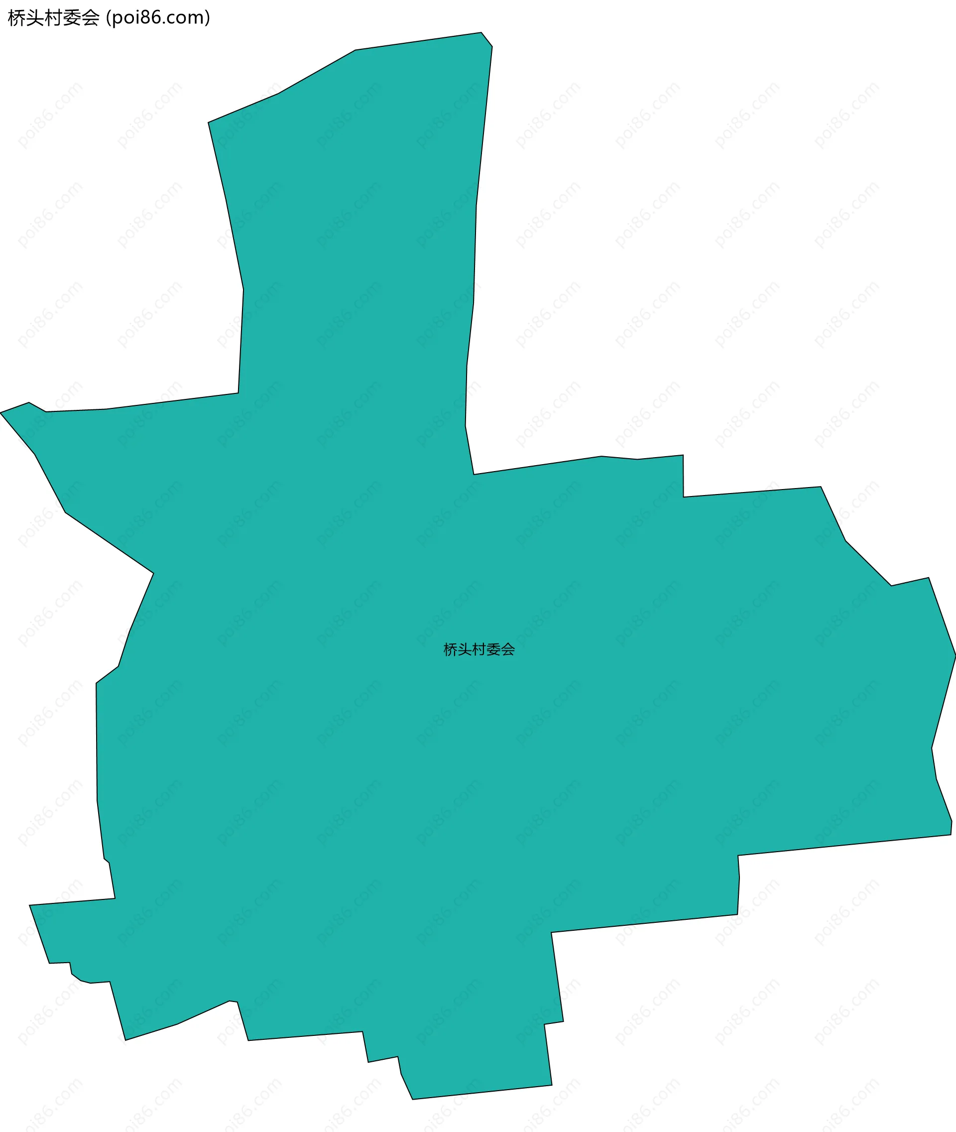 桥头村委会边界地图