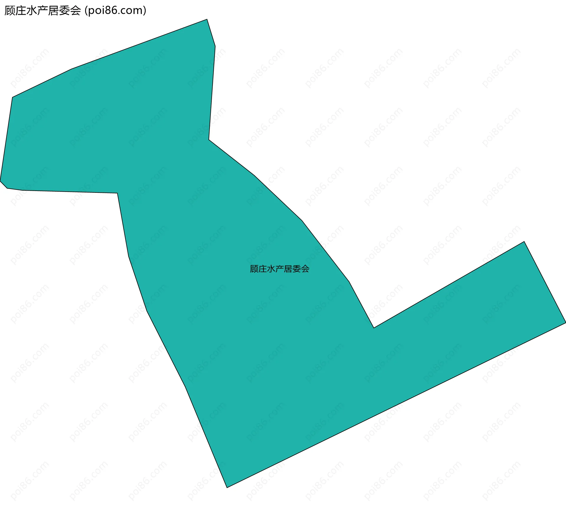 顾庄水产居委会边界地图
