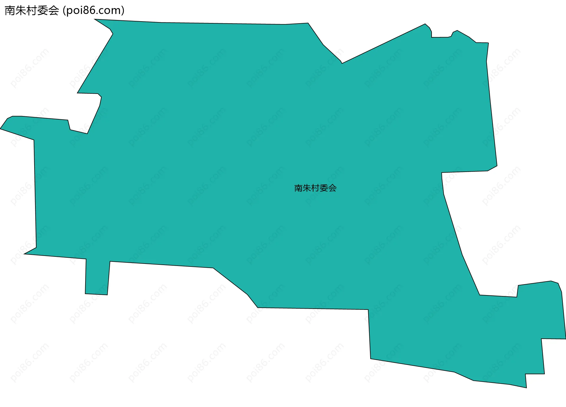 南朱村委会边界地图