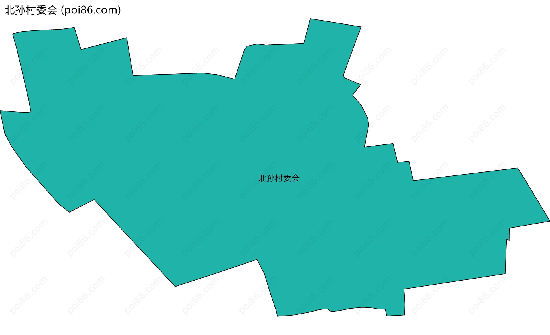北孙村委会边界地图