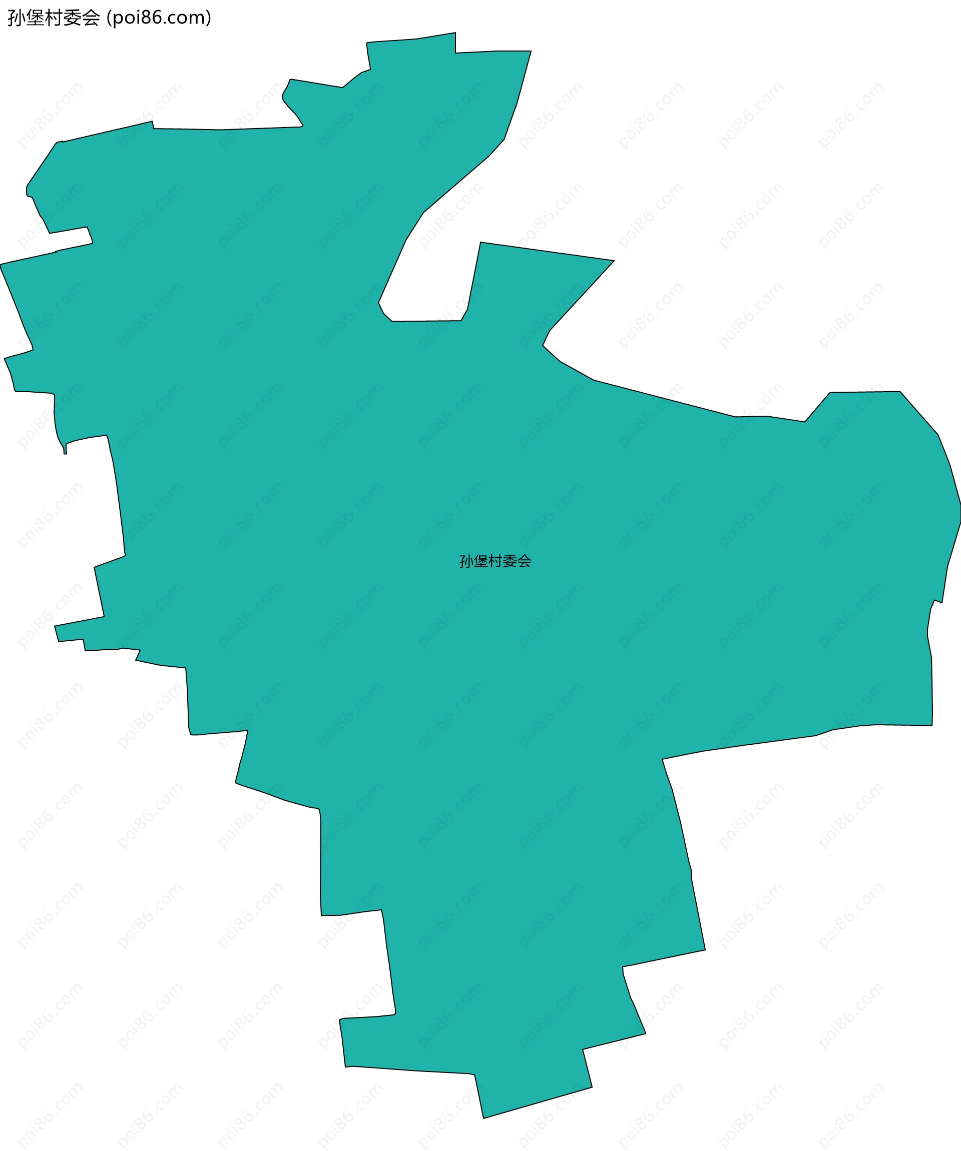 孙堡村委会边界地图