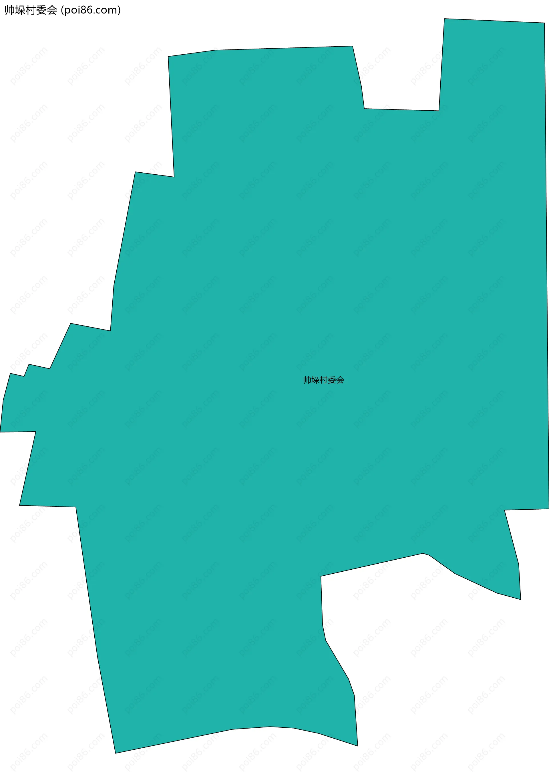 帅垛村委会边界地图