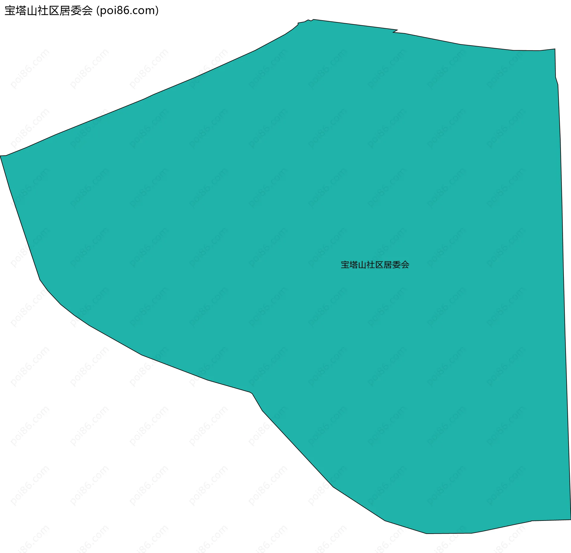宝塔山社区居委会边界地图