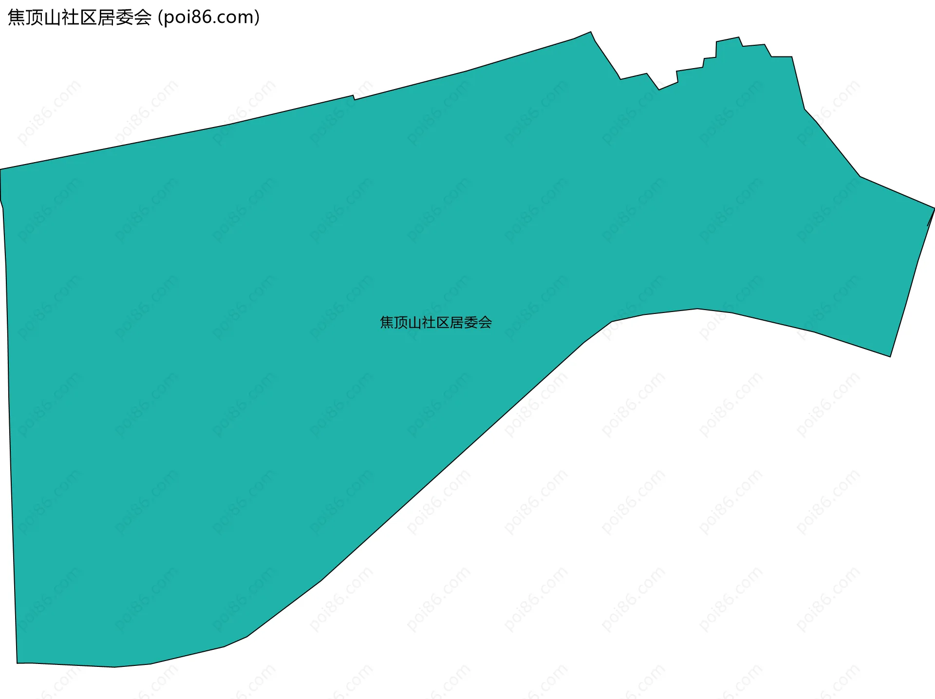 焦顶山社区居委会边界地图