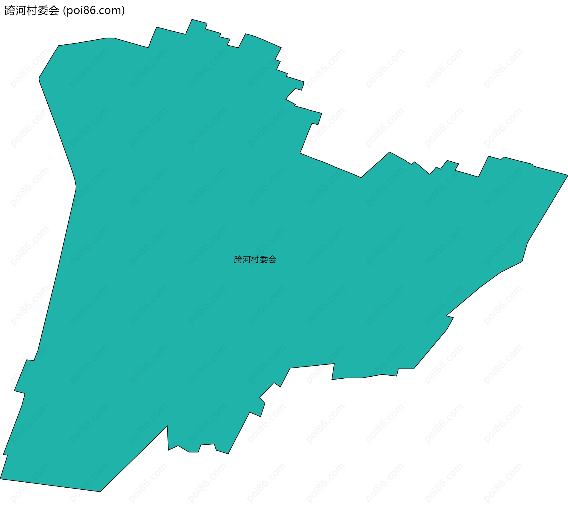 跨河村委会边界地图