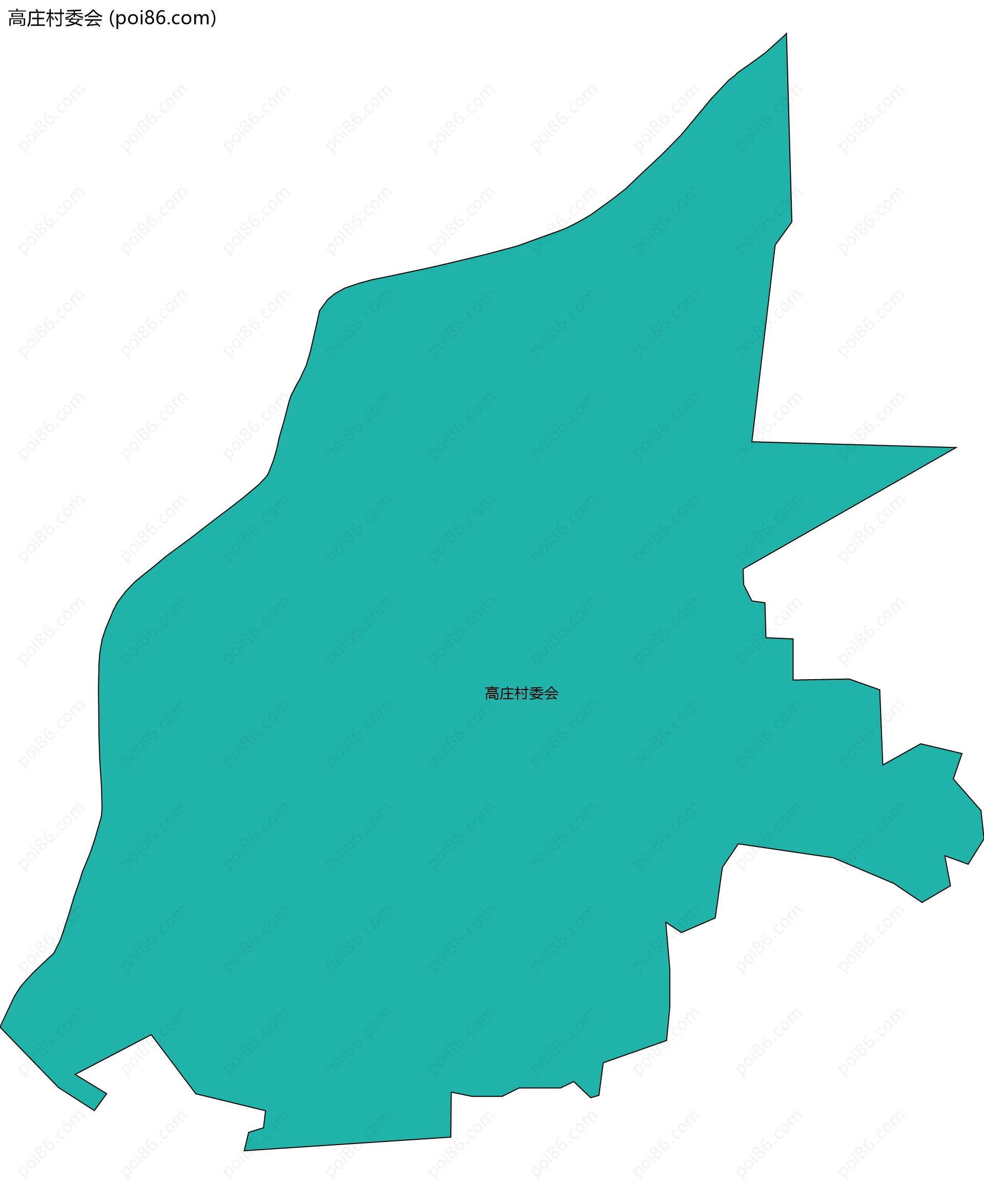 高庄村委会边界地图