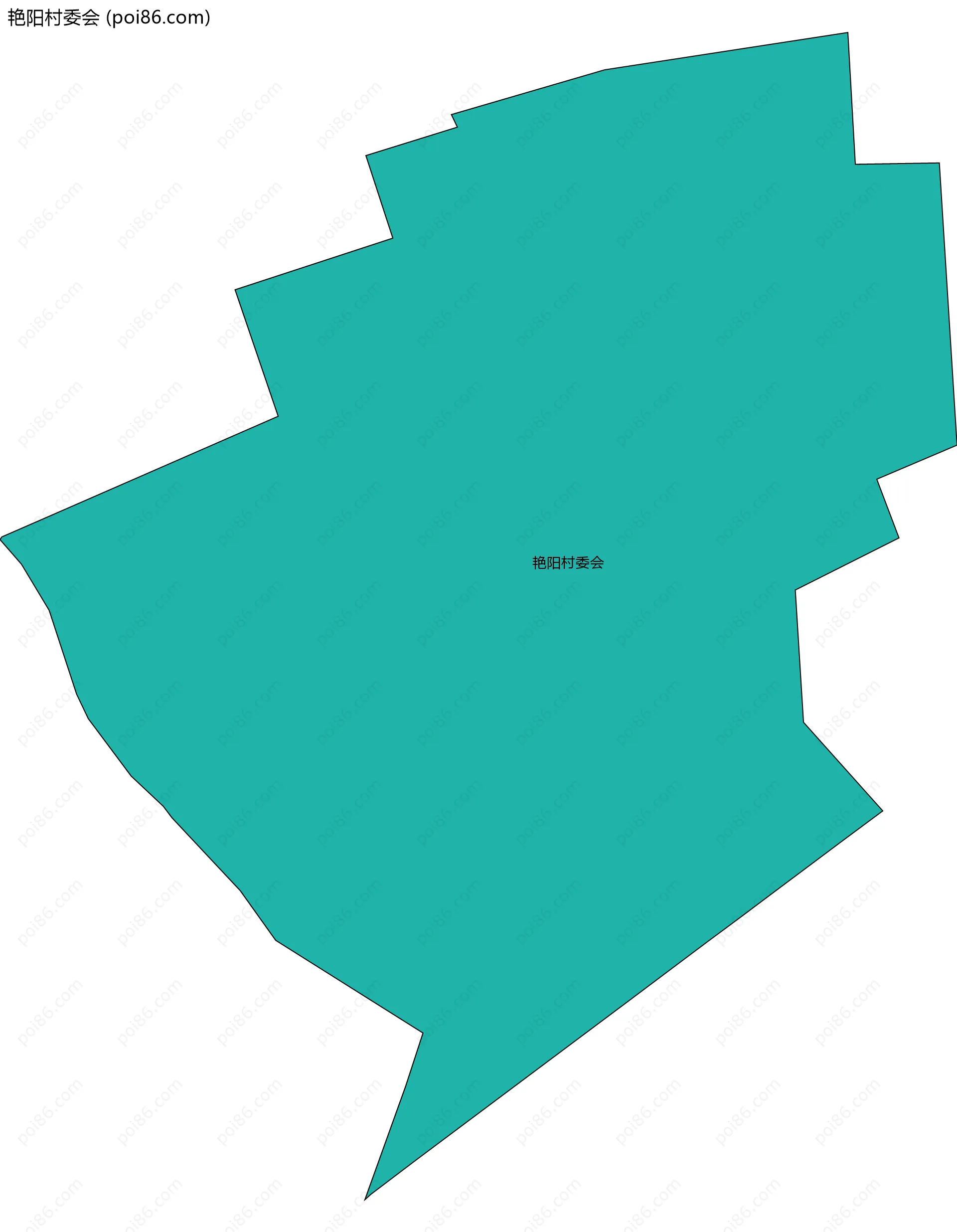 艳阳村委会边界地图