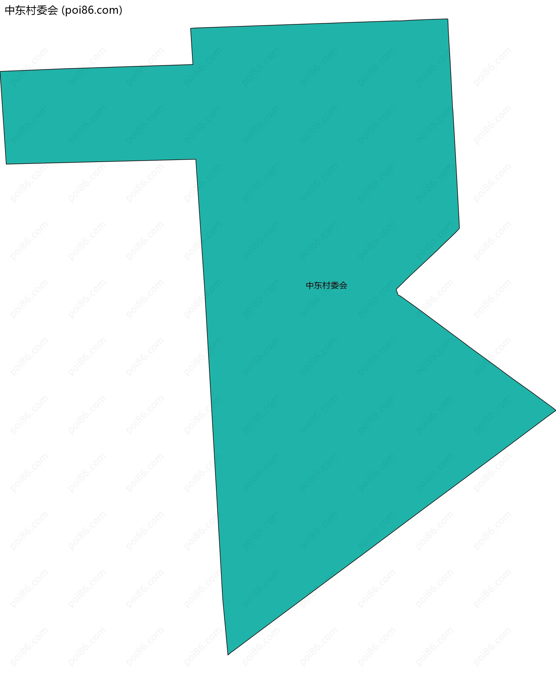 中东村委会边界地图