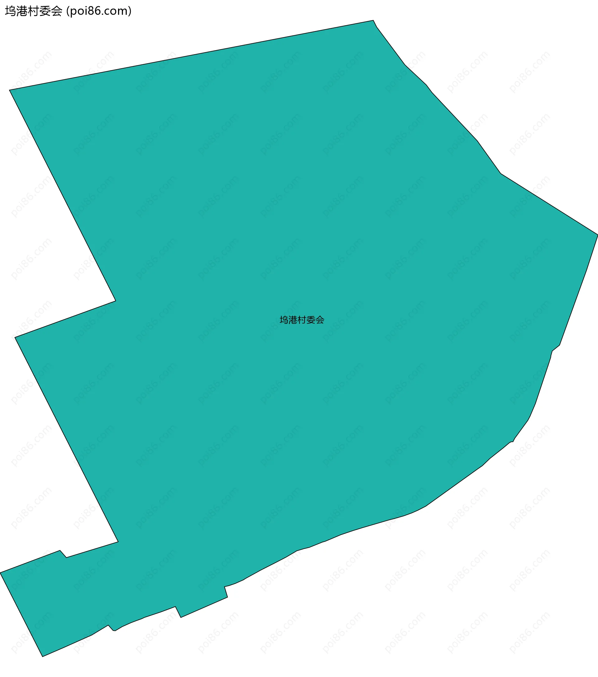 坞港村委会边界地图