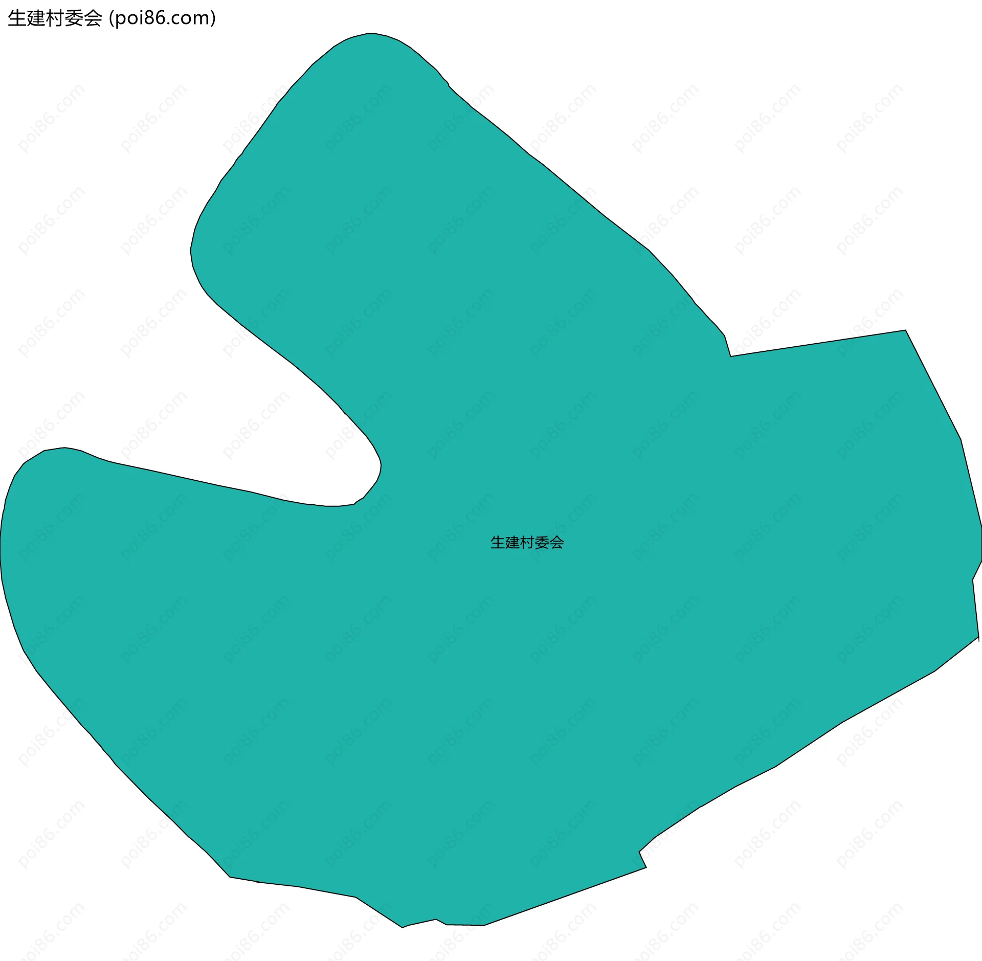 生建村委会边界地图