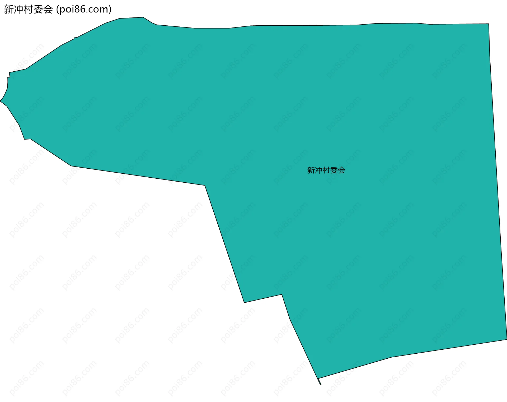 新冲村委会边界地图