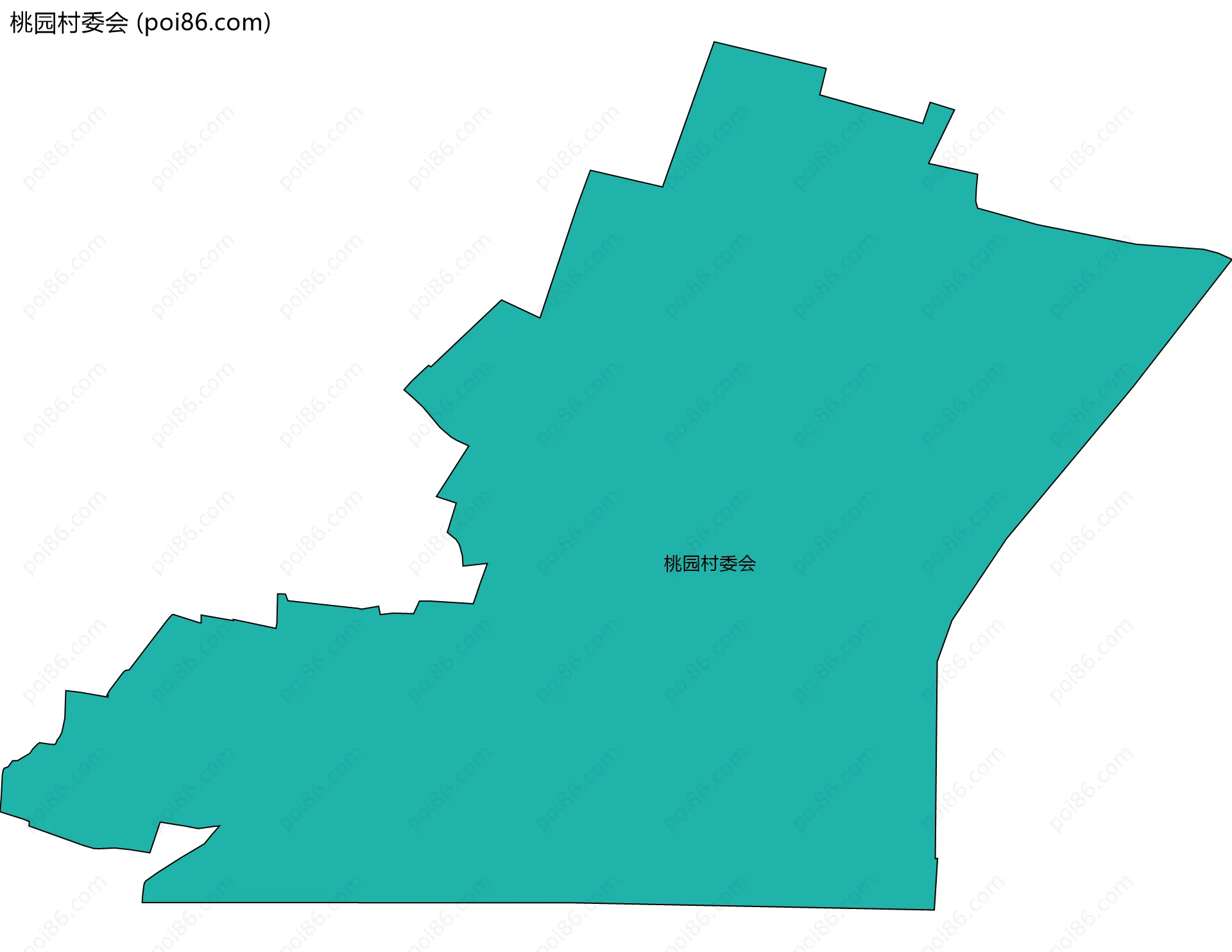 桃园村委会边界地图