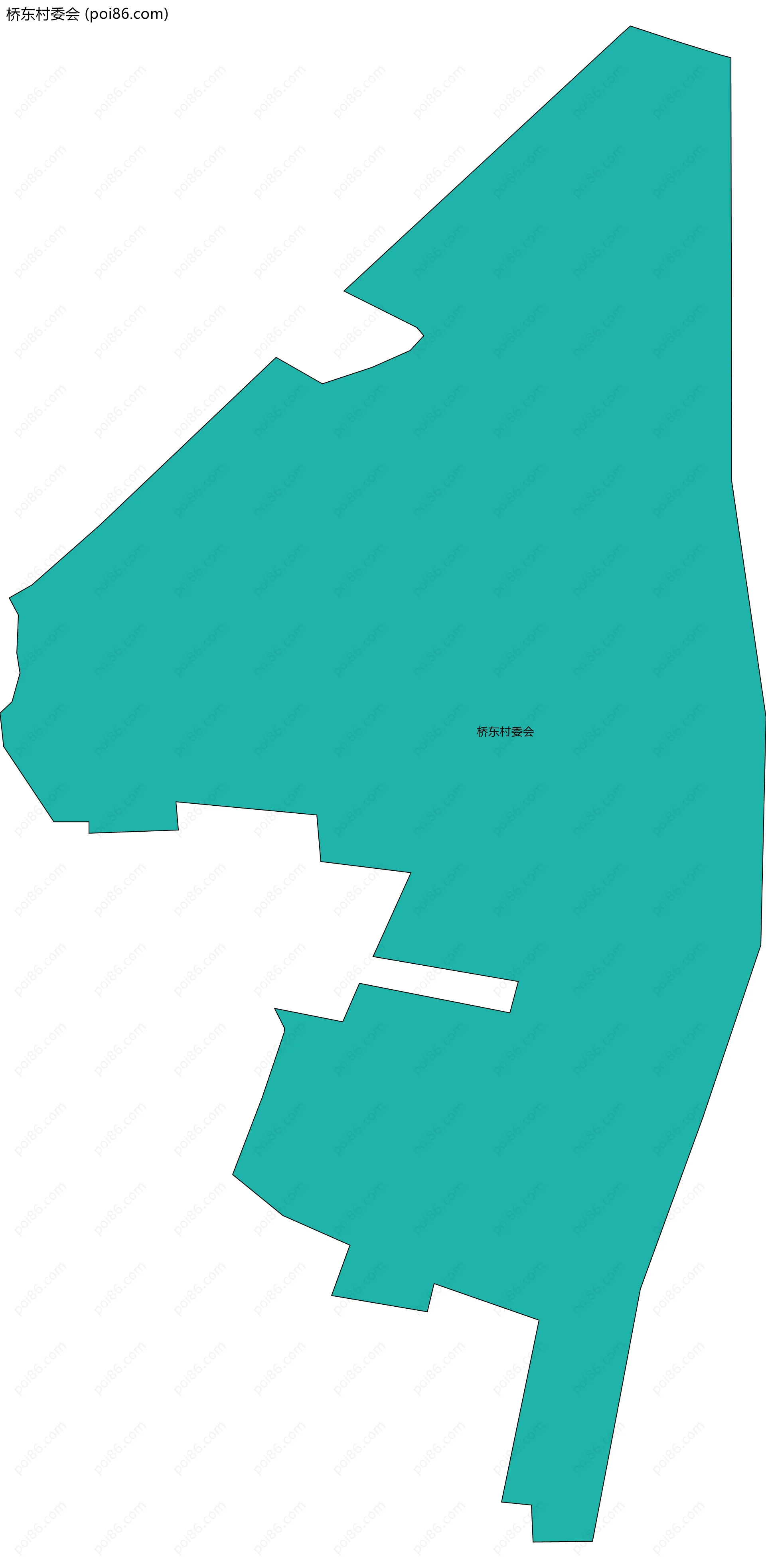 桥东村委会边界地图