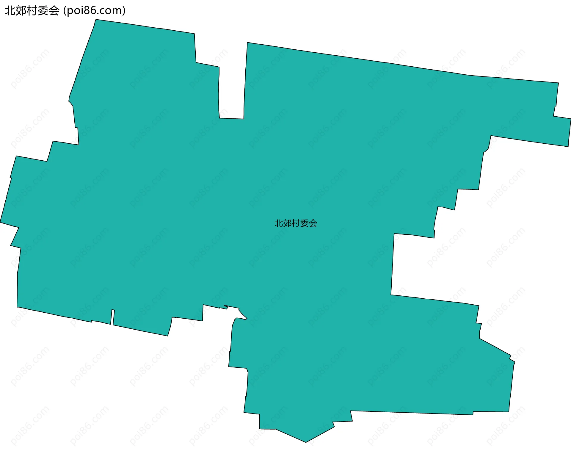 北郊村委会边界地图