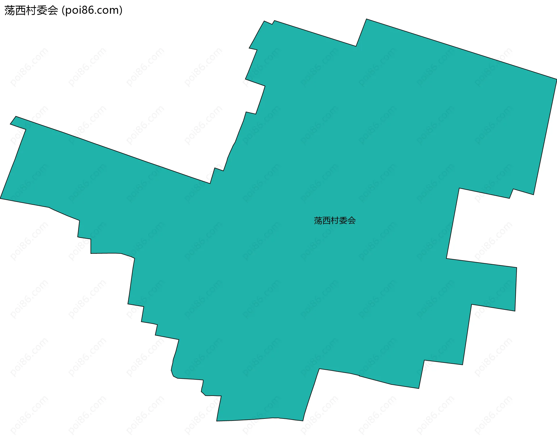 荡西村委会边界地图