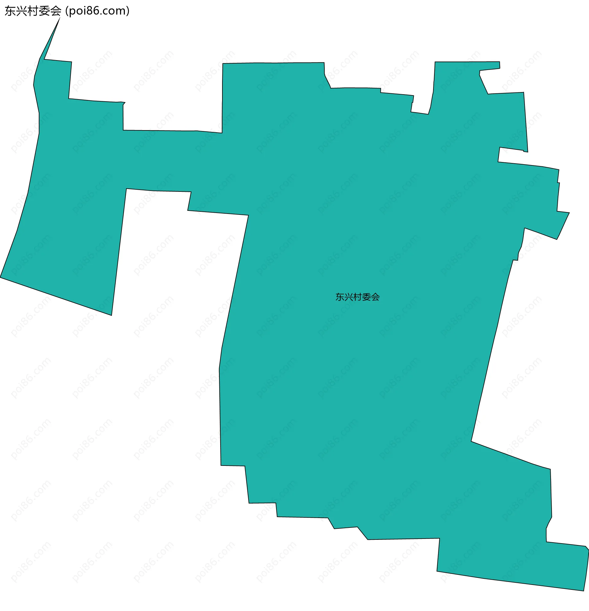 东兴村委会边界地图