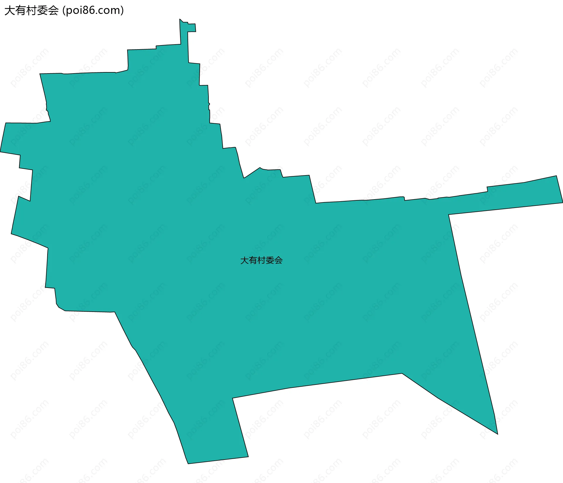 大有村委会边界地图