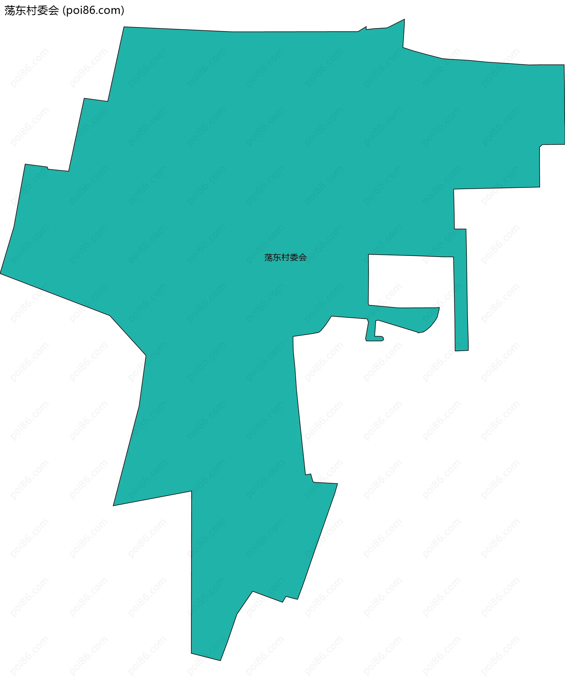 荡东村委会边界地图