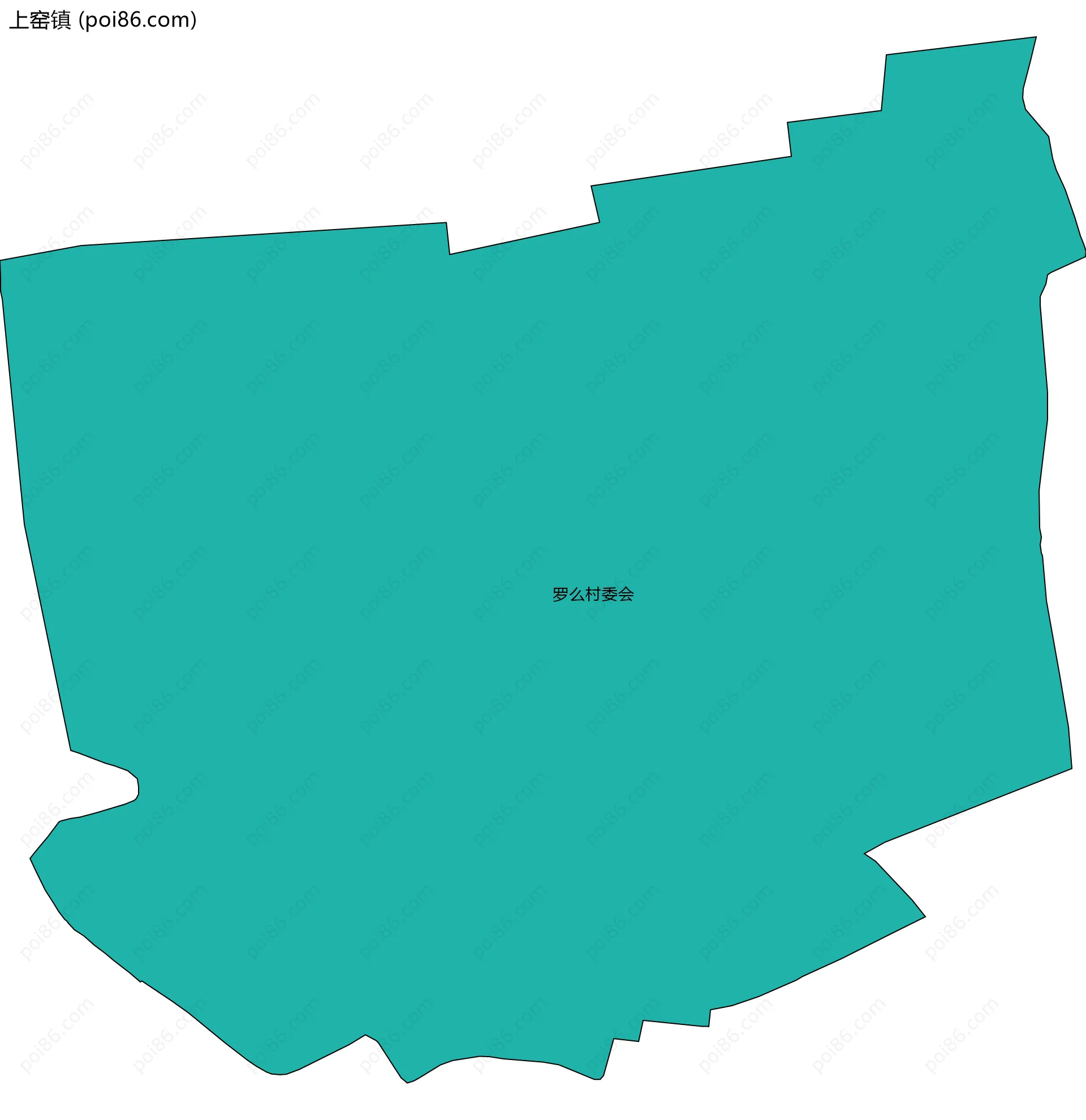 上窑镇边界地图(五级行政区划)