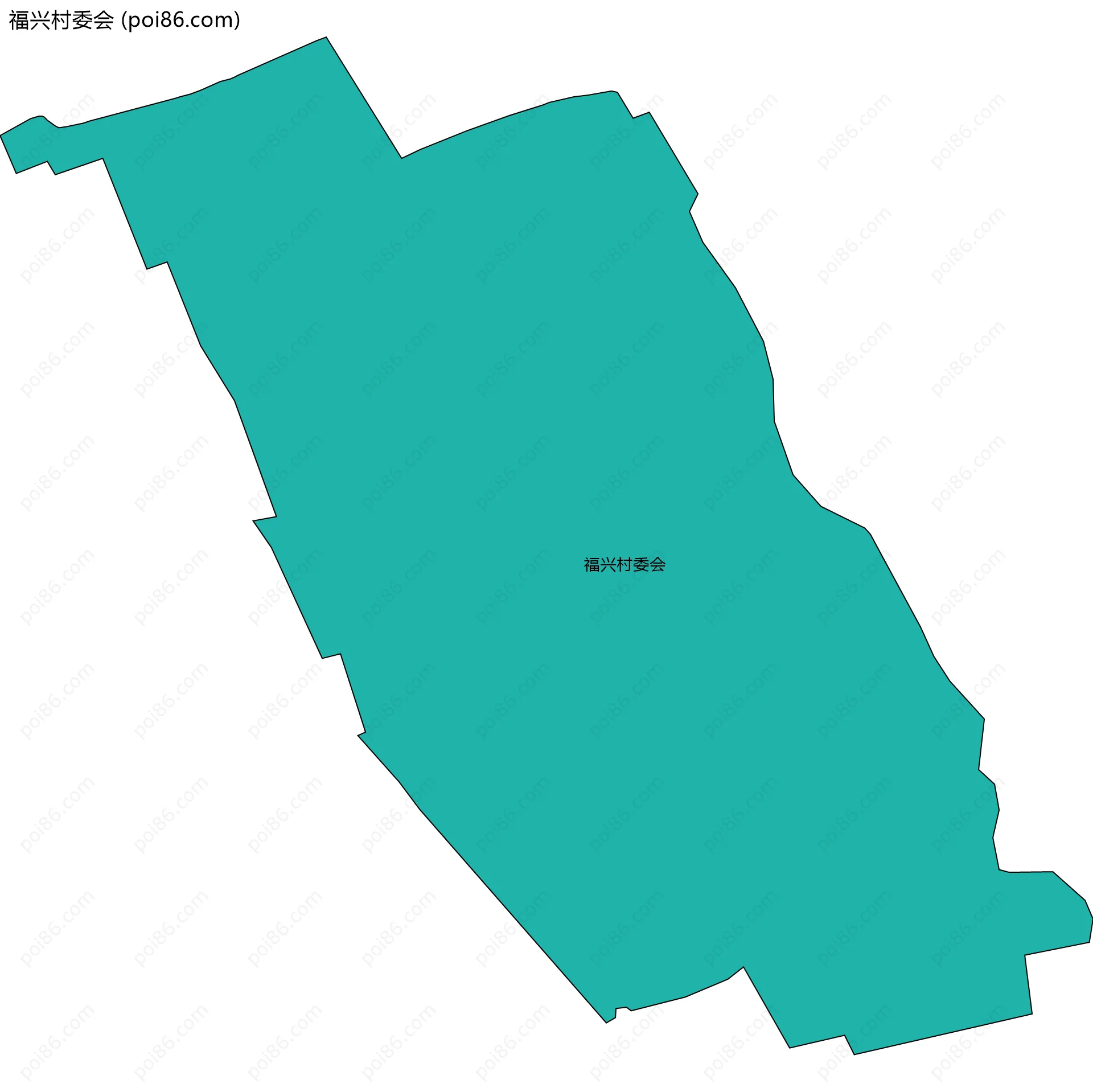 福兴村委会边界地图