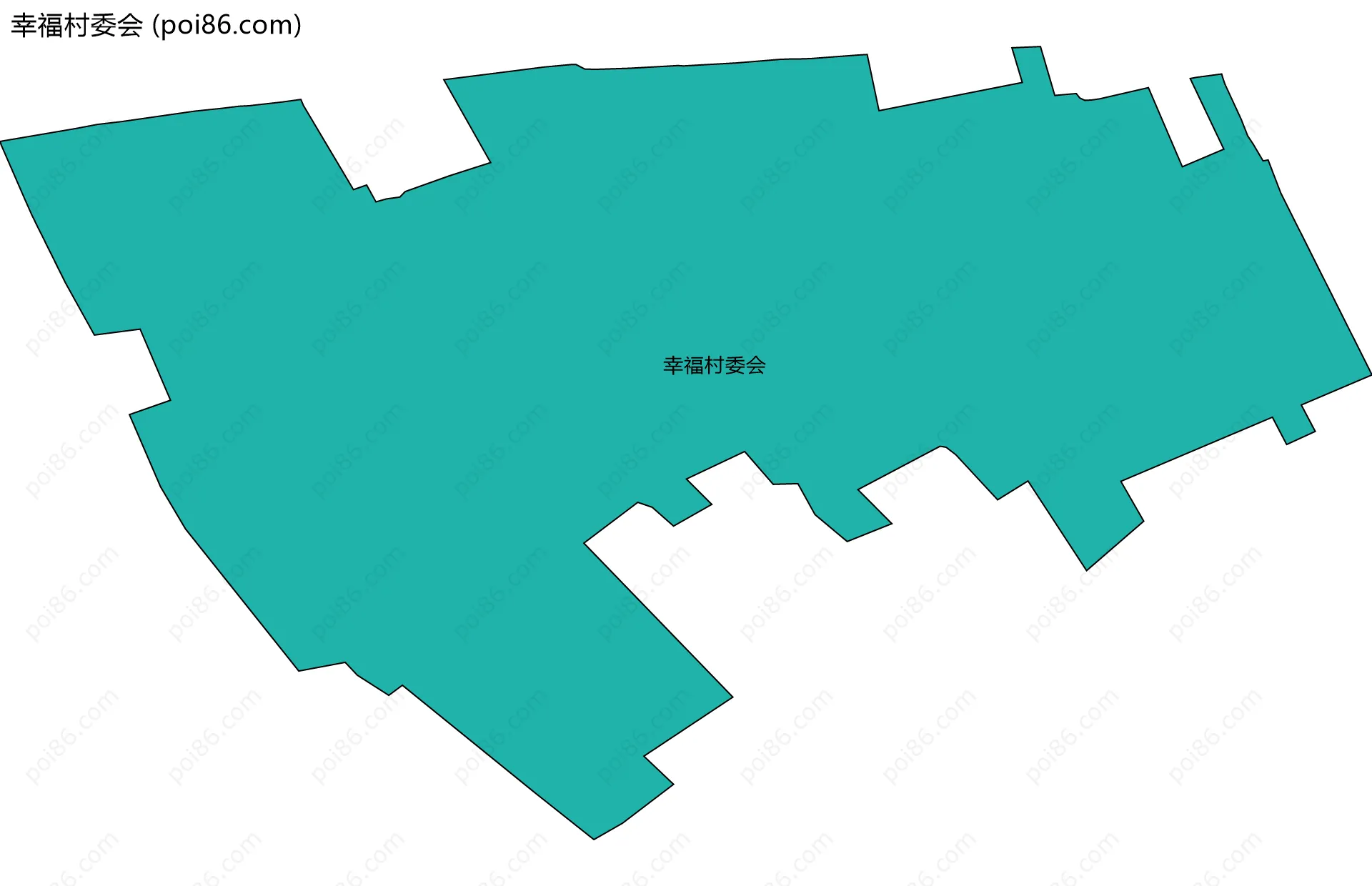 幸福村委会边界地图